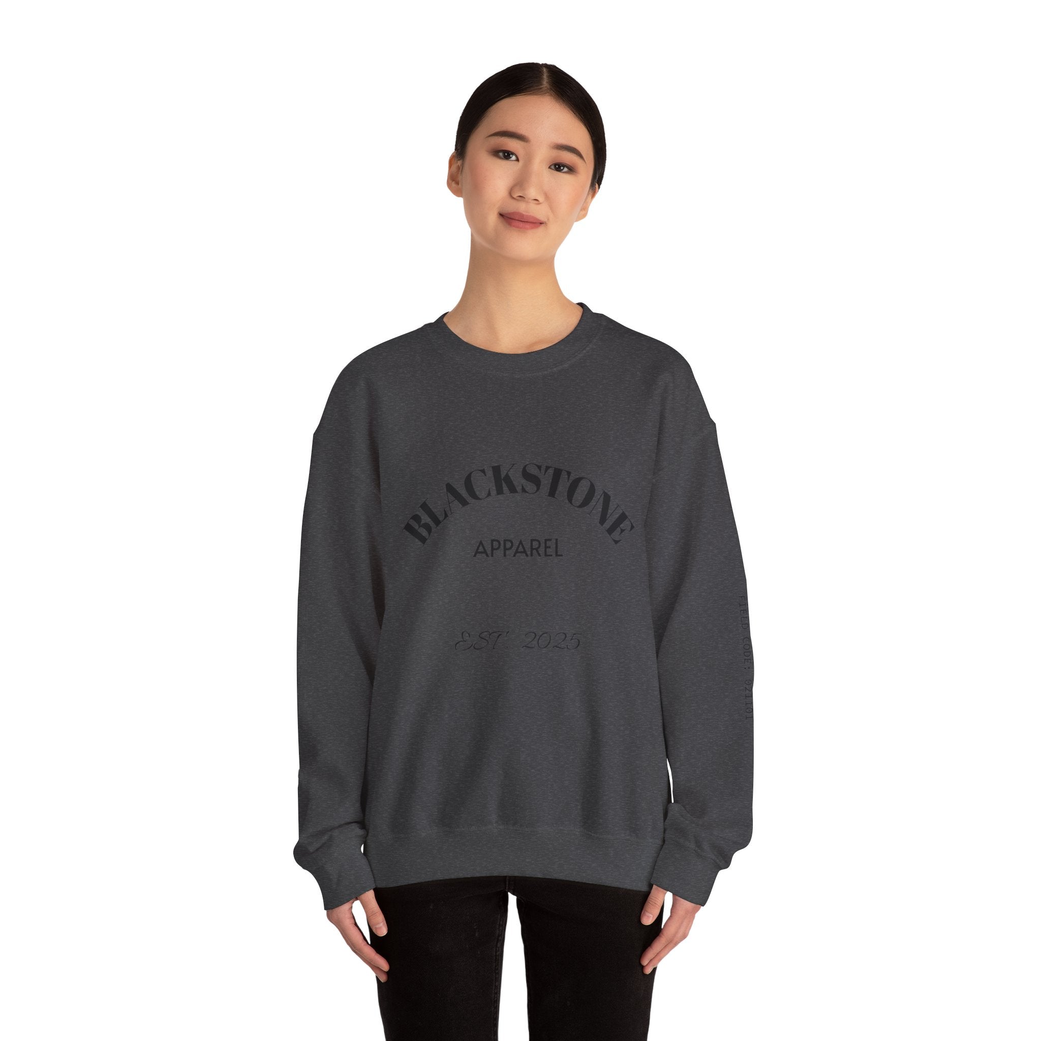 Stylish Crewneck Sweatshirt, Cozy Blackstone Apparel, Gift for Her, Streetwear Fashion, Casual Outfit