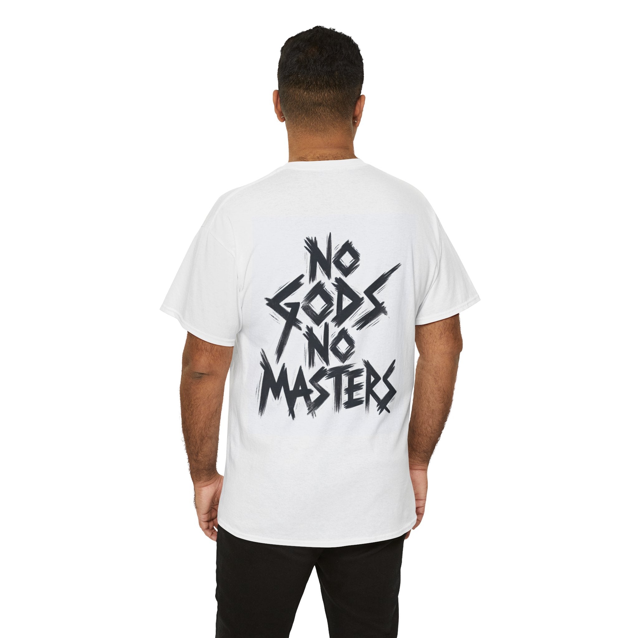 Rebellious Unisex Tee - No Gods No Masters Graphic