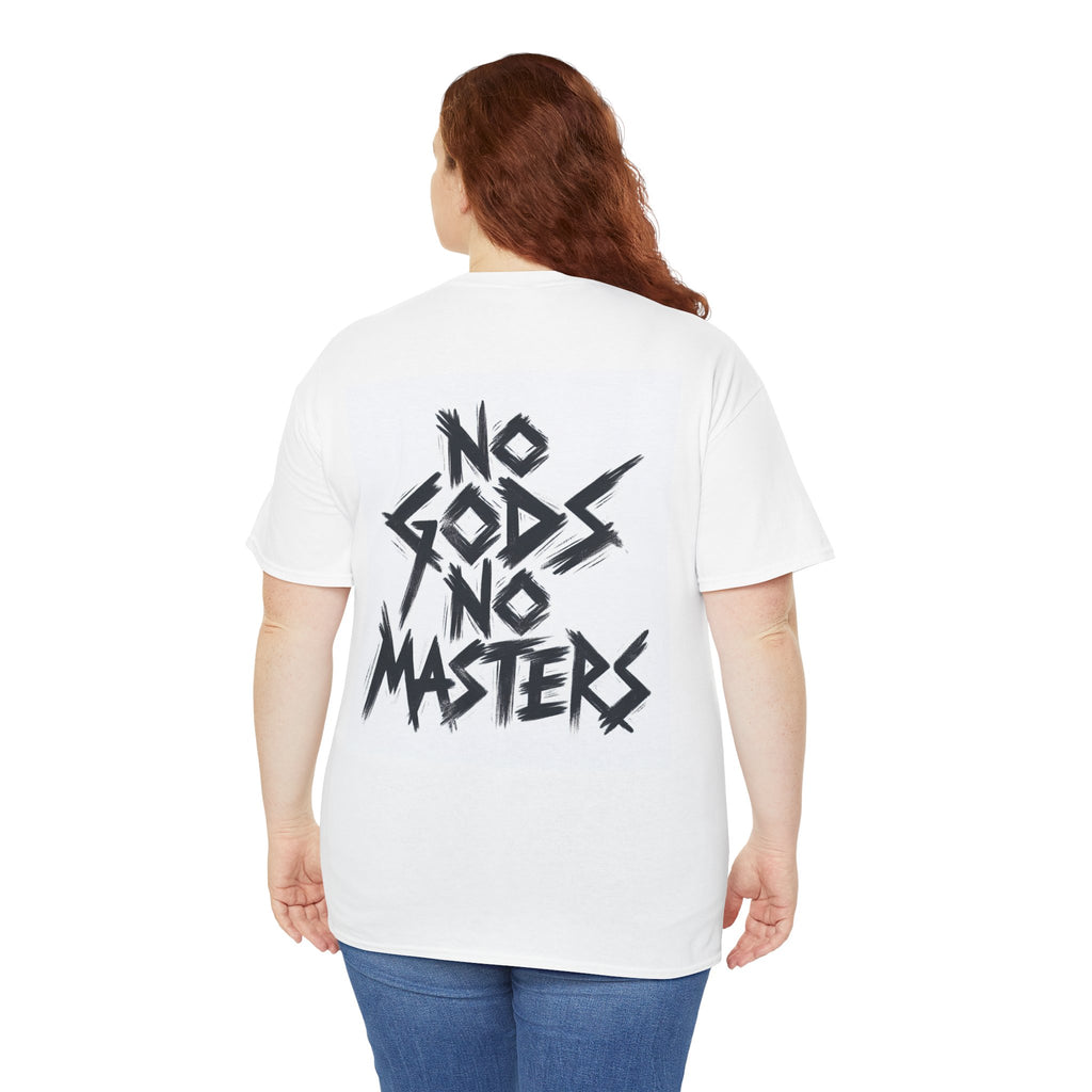 Rebellious Unisex Tee - No Gods No Masters Graphic