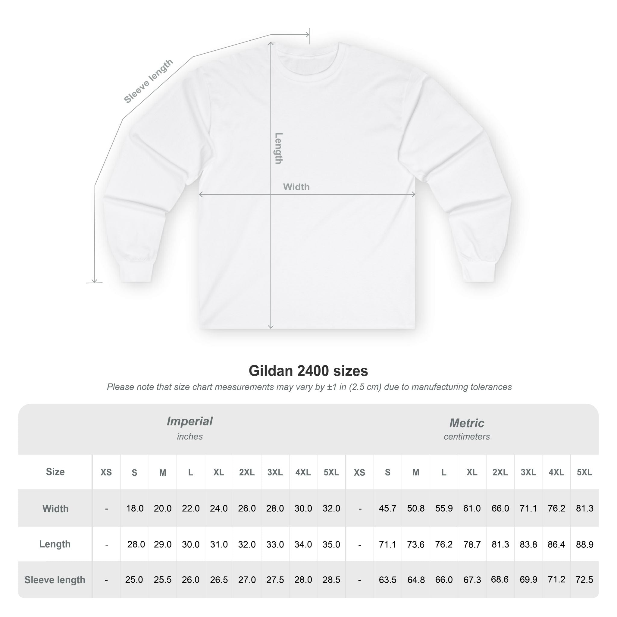 Blackstone's Signature Simple Black & White Long Sleeve T-shirt