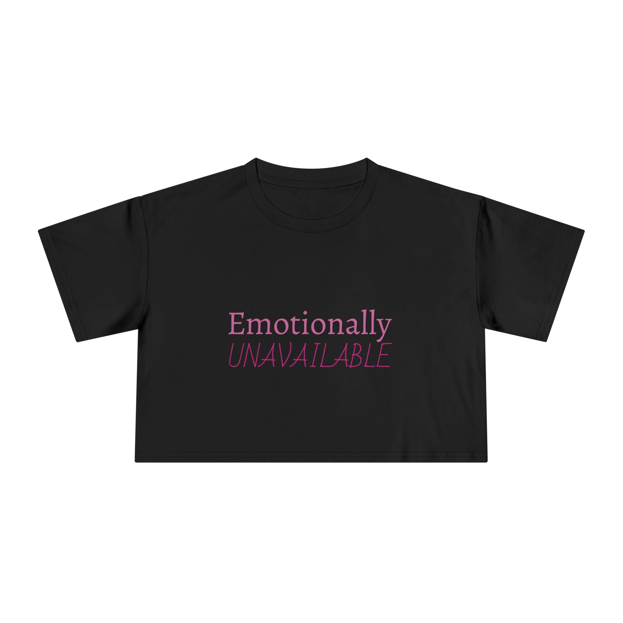 Stylish Emoji Crop Tee, Emotional Availability Shirt, Trendy Women's Top, Casual Crop Tee, Fun Summer Shirt, Gift for Friends
