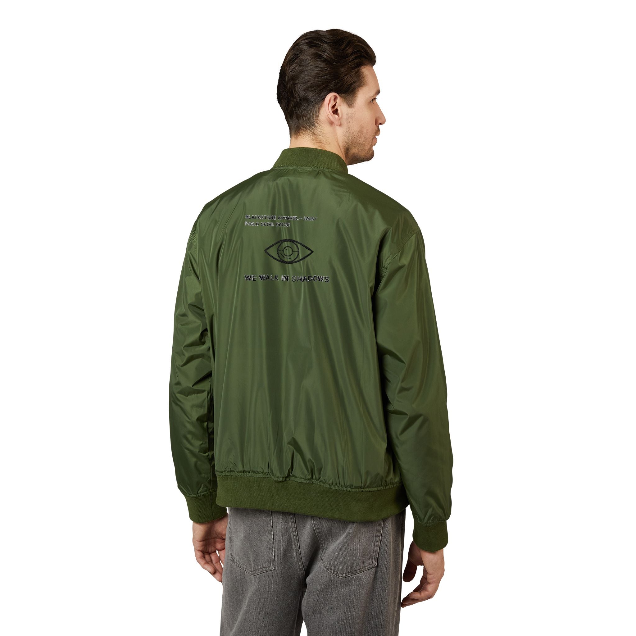Eco-Friendly Bomber Jacket, Sustainable Embroidered Coat, Upcycled Outerwear, Recycled Fashion Statement, Earth-Friendly Patched Jacket
