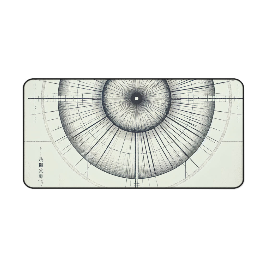 Artistic Desk Mat with Geometric Design