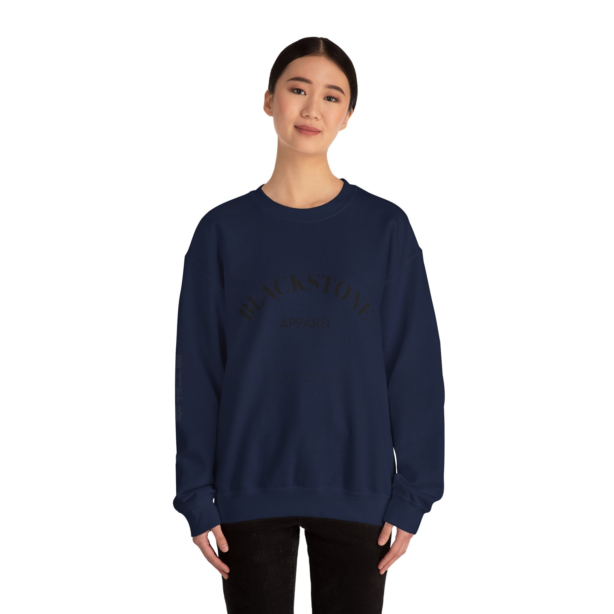 Stylish Crewneck Sweatshirt, Cozy Blackstone Apparel, Gift for Her, Streetwear Fashion, Casual Outfit