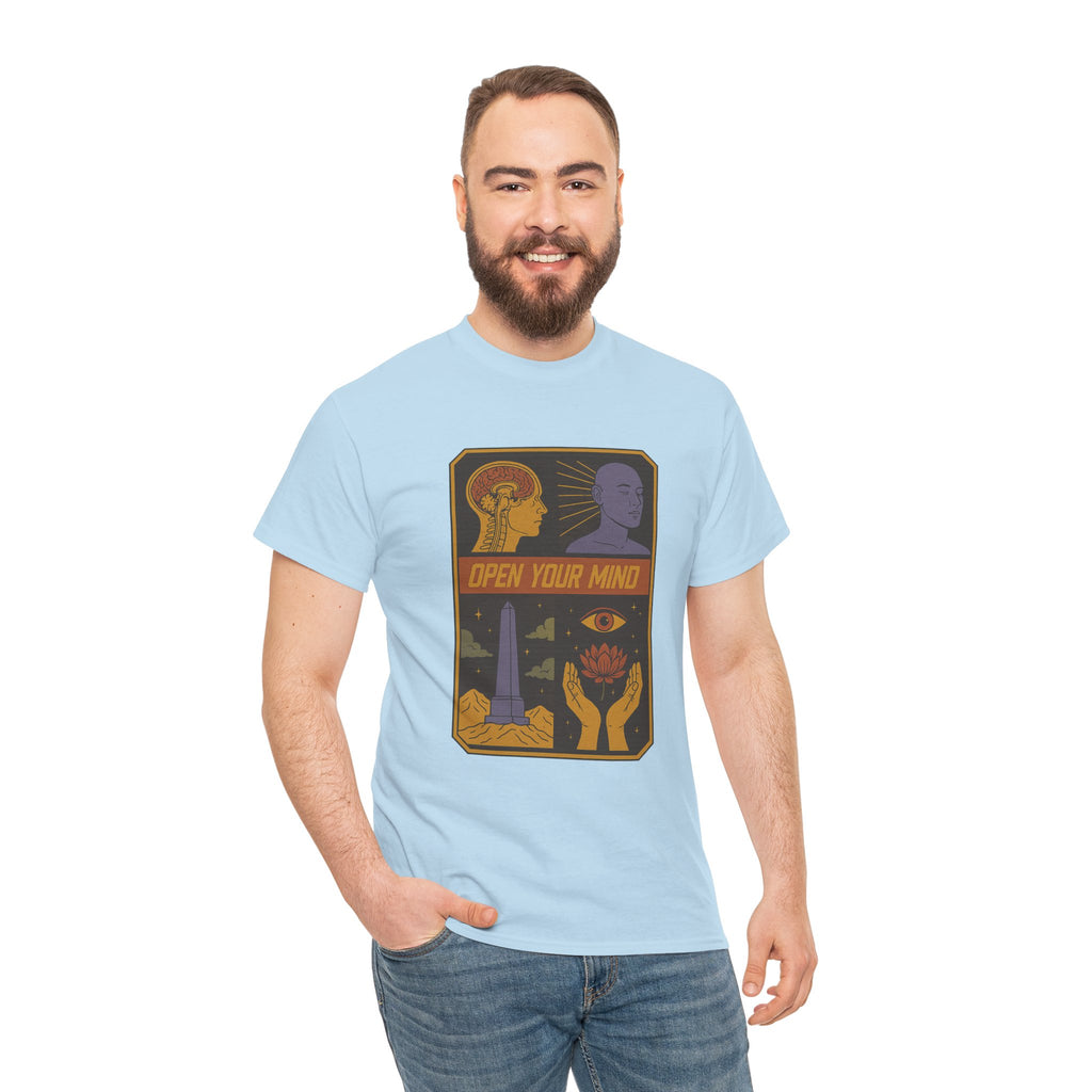 Open Your Mind Graphic Unisex Tee, Inspirational Tshirt, Positive Vibes Shirt, Gift for Him or Her, Mindfulness Clothing