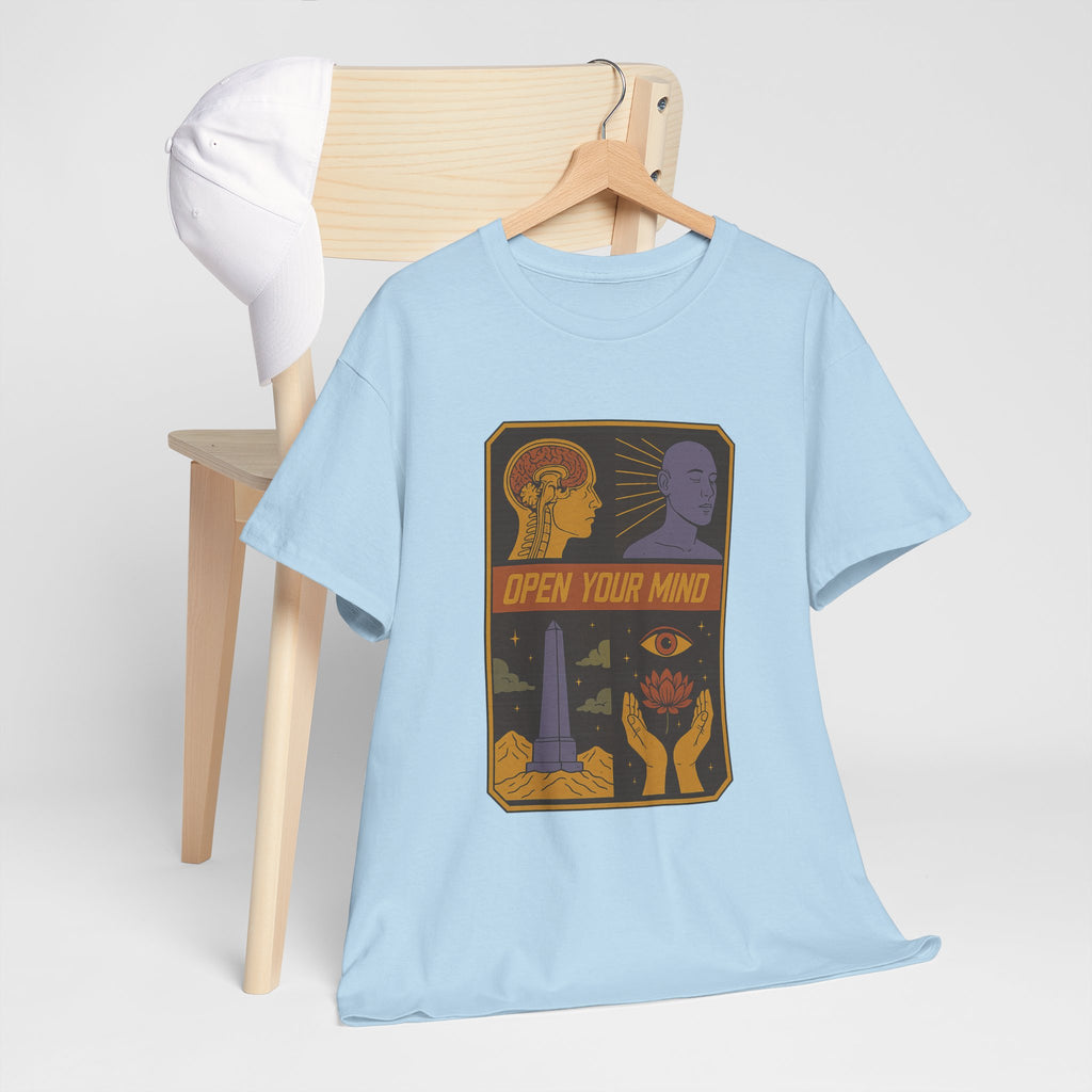 Open Your Mind Graphic Unisex Tee, Inspirational Tshirt, Positive Vibes Shirt, Gift for Him or Her, Mindfulness Clothing