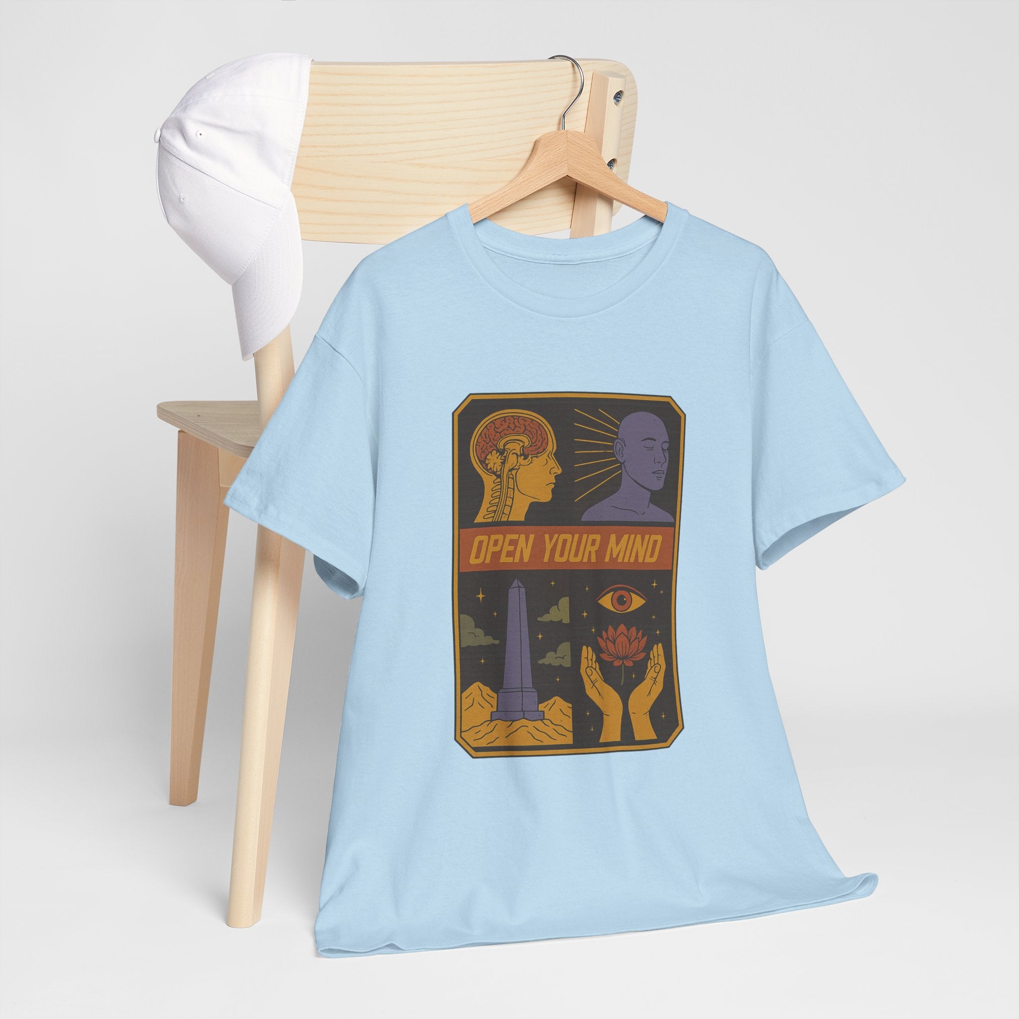 Open Your Mind Graphic Unisex Tee, Inspirational Tshirt, Positive Vibes Shirt, Gift for Him or Her, Mindfulness Clothing