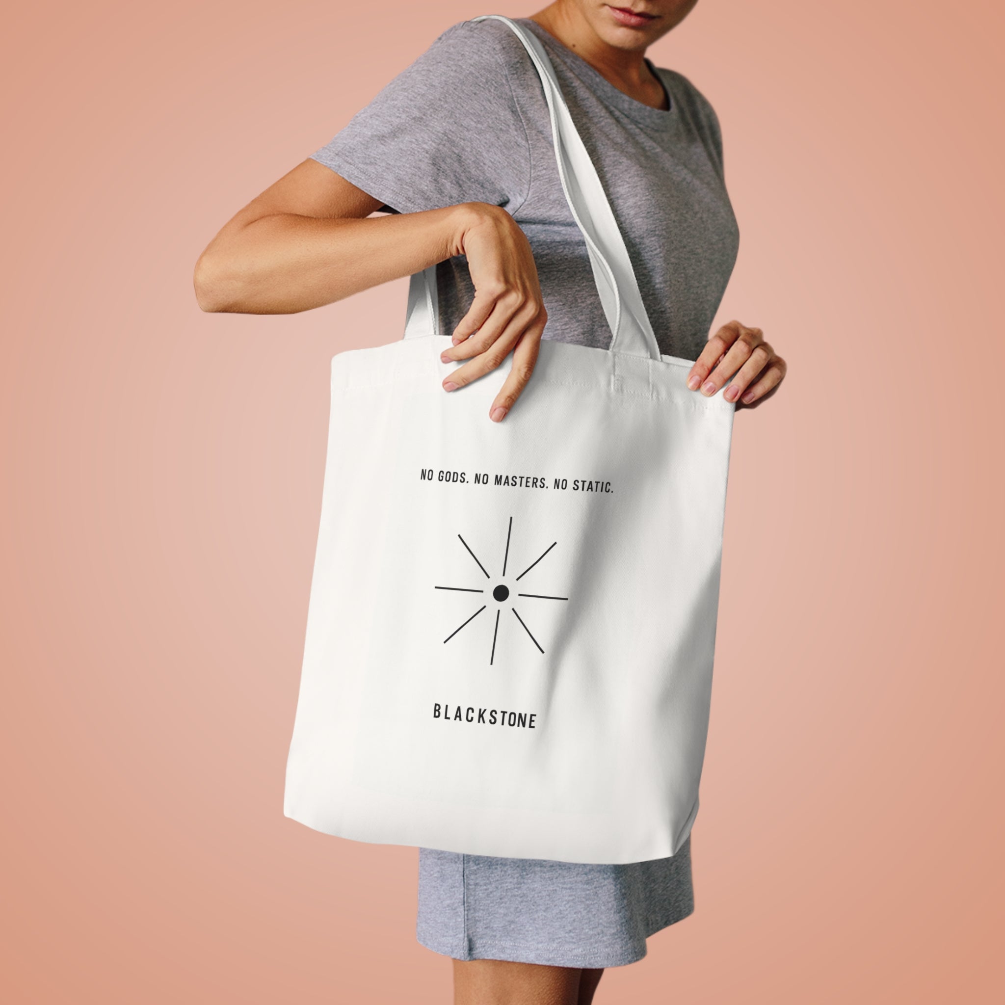 Blackstone's White Cotton Tote Bag - Inspirational Eco-Friendly Carryall, Perfect for Everyday Use, Shopping, Gift Giving, Outdoor Adventures