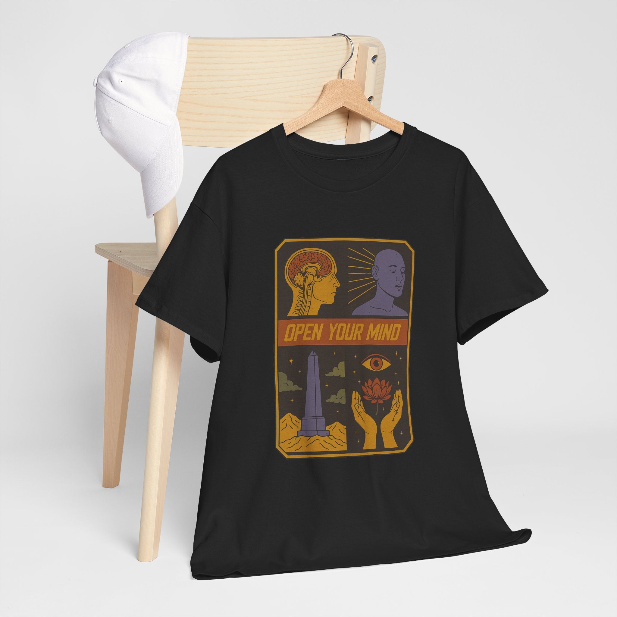 Open Your Mind Graphic Unisex Tee, Inspirational Tshirt, Positive Vibes Shirt, Gift for Him or Her, Mindfulness Clothing