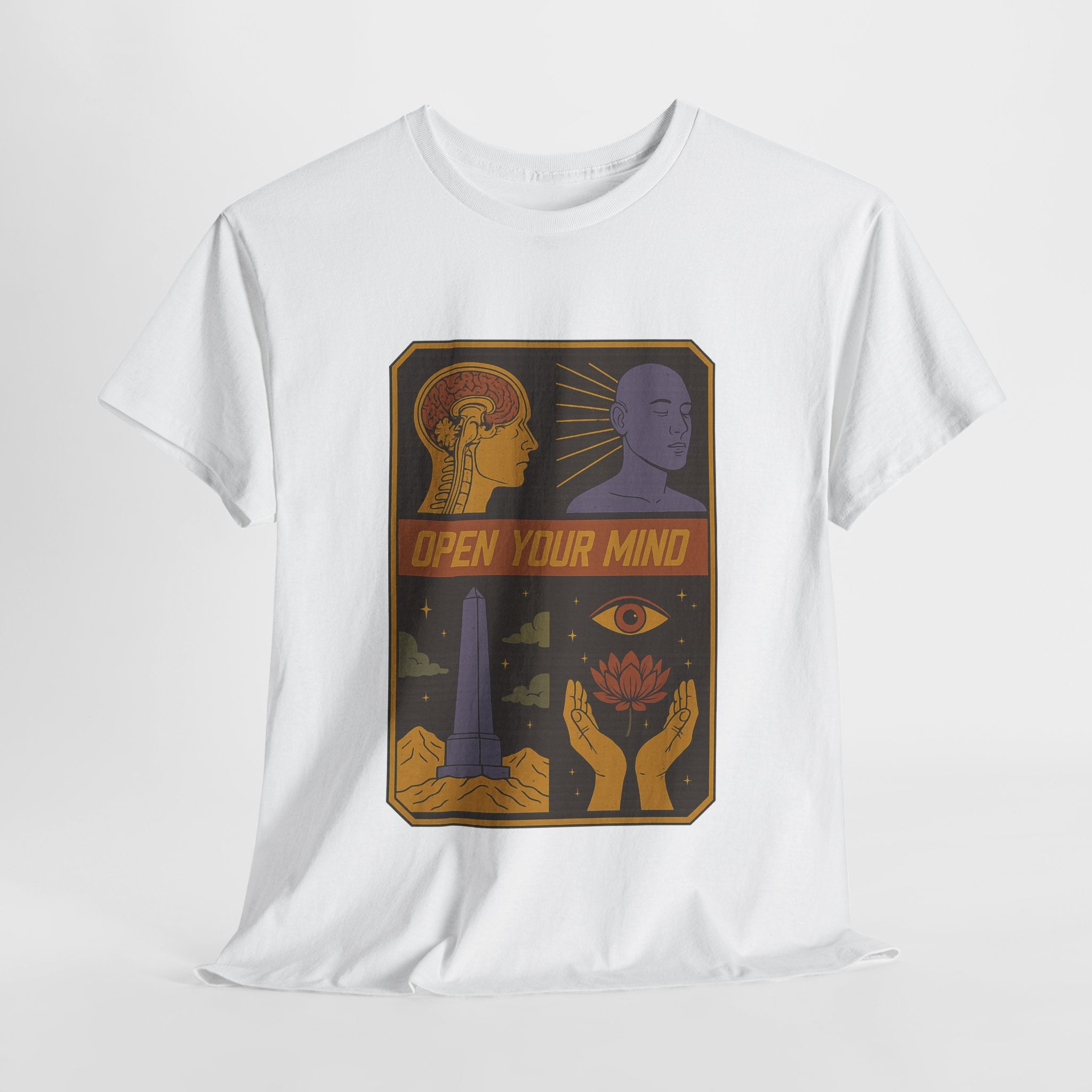 Open Your Mind Graphic Unisex Tee, Inspirational Tshirt, Positive Vibes Shirt, Gift for Him or Her, Mindfulness Clothing