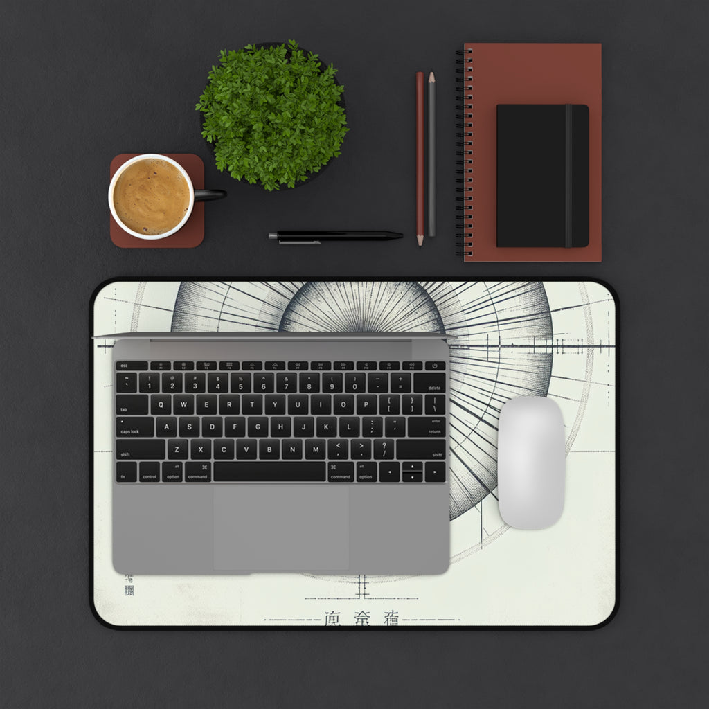 Artistic Desk Mat with Geometric Design