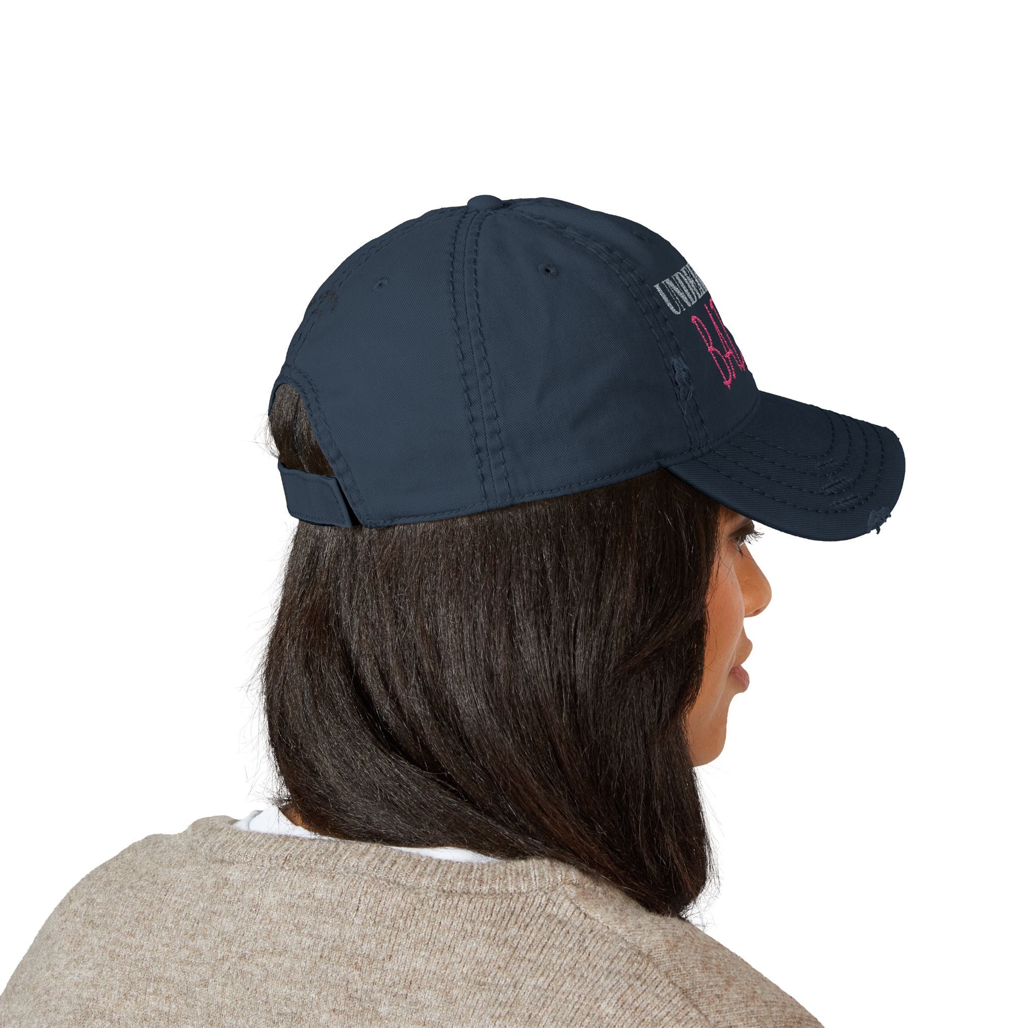 Distressed Dad Hat with 'Undercover Baddie' Embroidery