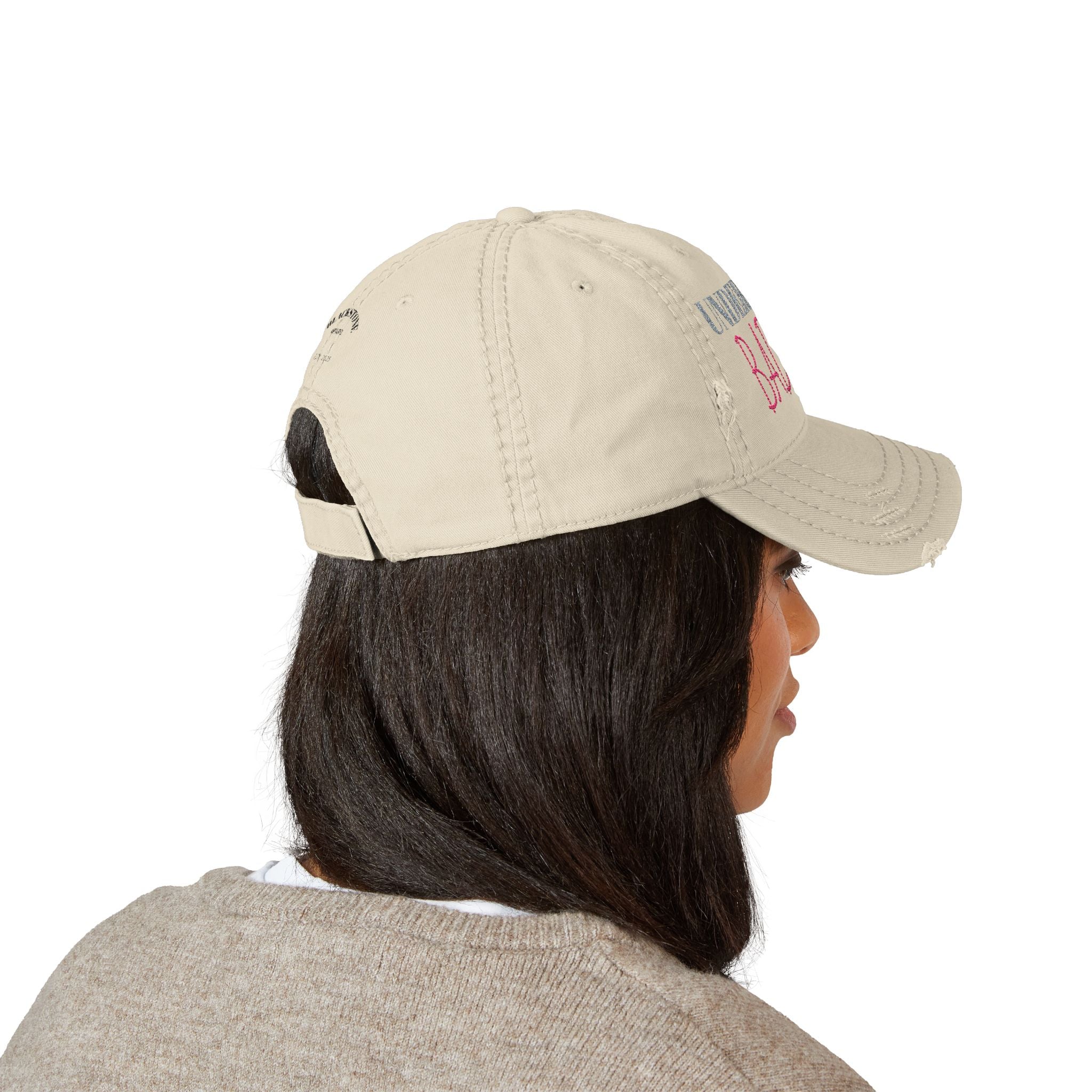 Distressed Dad Hat with 'Undercover Baddie' Embroidery