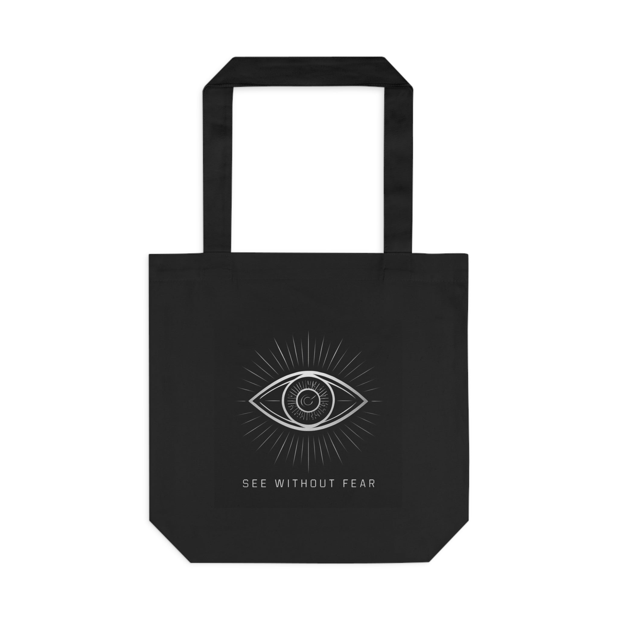 Blackstone's Black Cotton Tote Bag - See Without Fear Design, Eco-Friendly Shopping Bag, Fashion Tote for Everyday Use, Gift for Artists & [...]