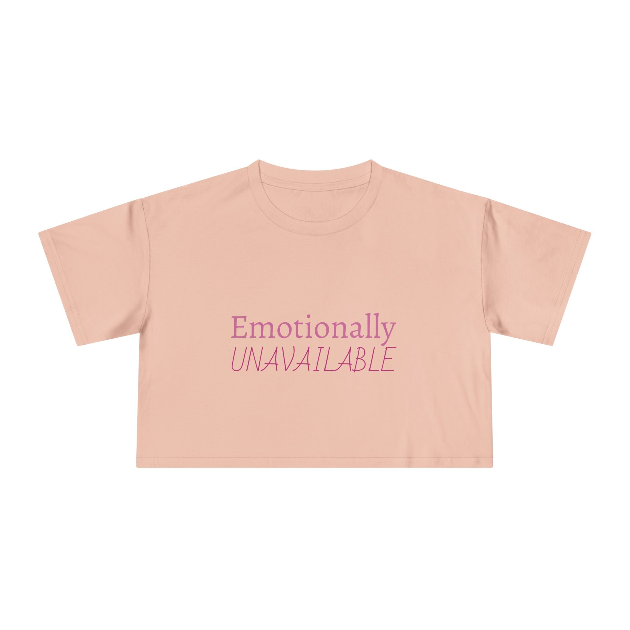 Stylish Emoji Crop Tee, Emotional Availability Shirt, Trendy Women's Top, Casual Crop Tee, Fun Summer Shirt, Gift for Friends