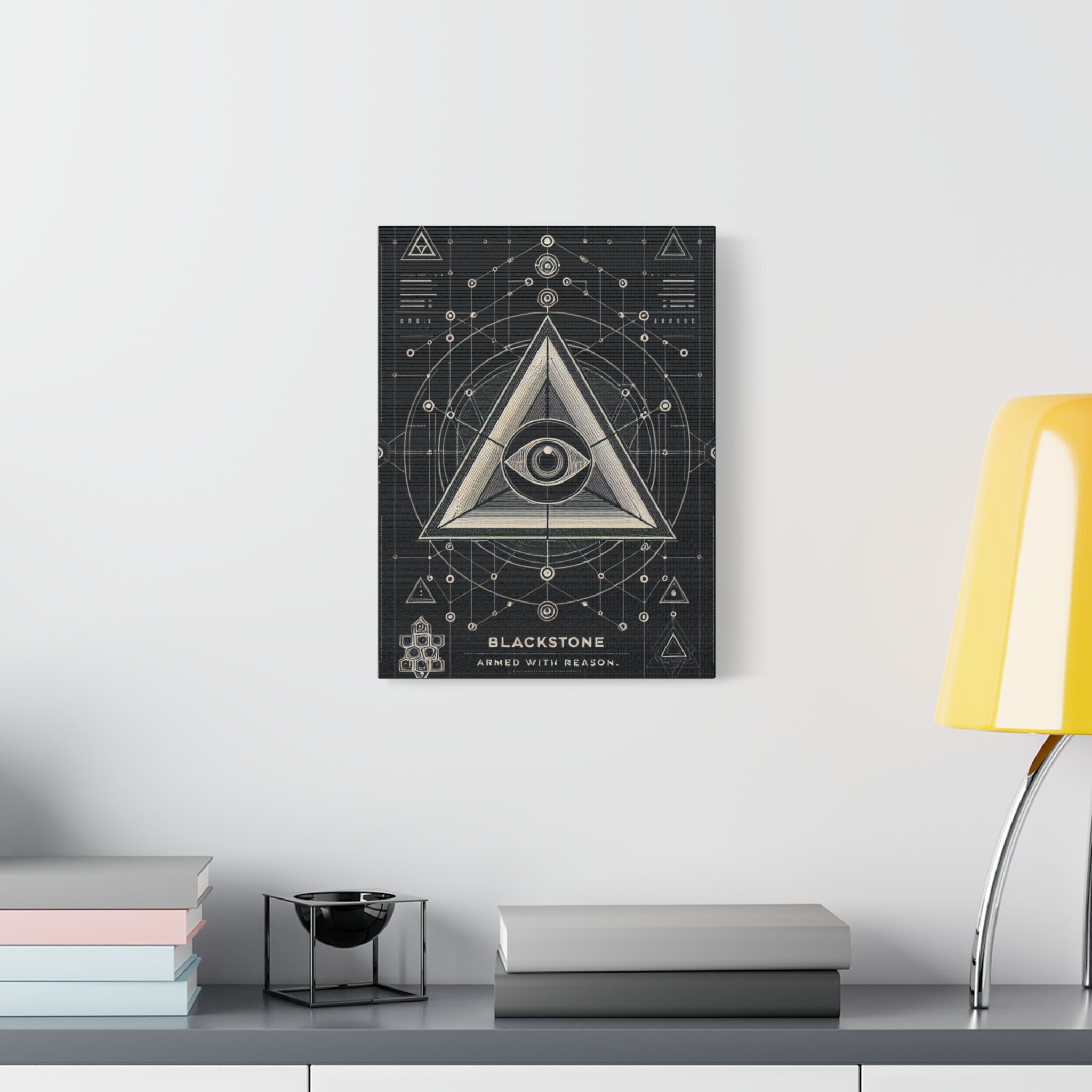 Canvas Print, Blackstone Armed with Reason, Wall Art Decor, Home Office Decoration, Inspirational Quote Print, Gift for History Buff,