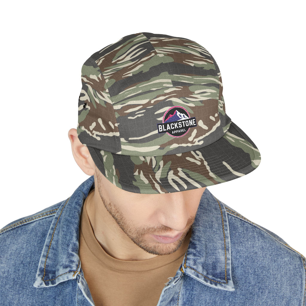 Embroidered 5 Panel Cap - Stylish Hat for Adventurers, Perfect Gift for Outdoor Lovers, Casual Wear, Hiking, Camping, Everyday Fashion