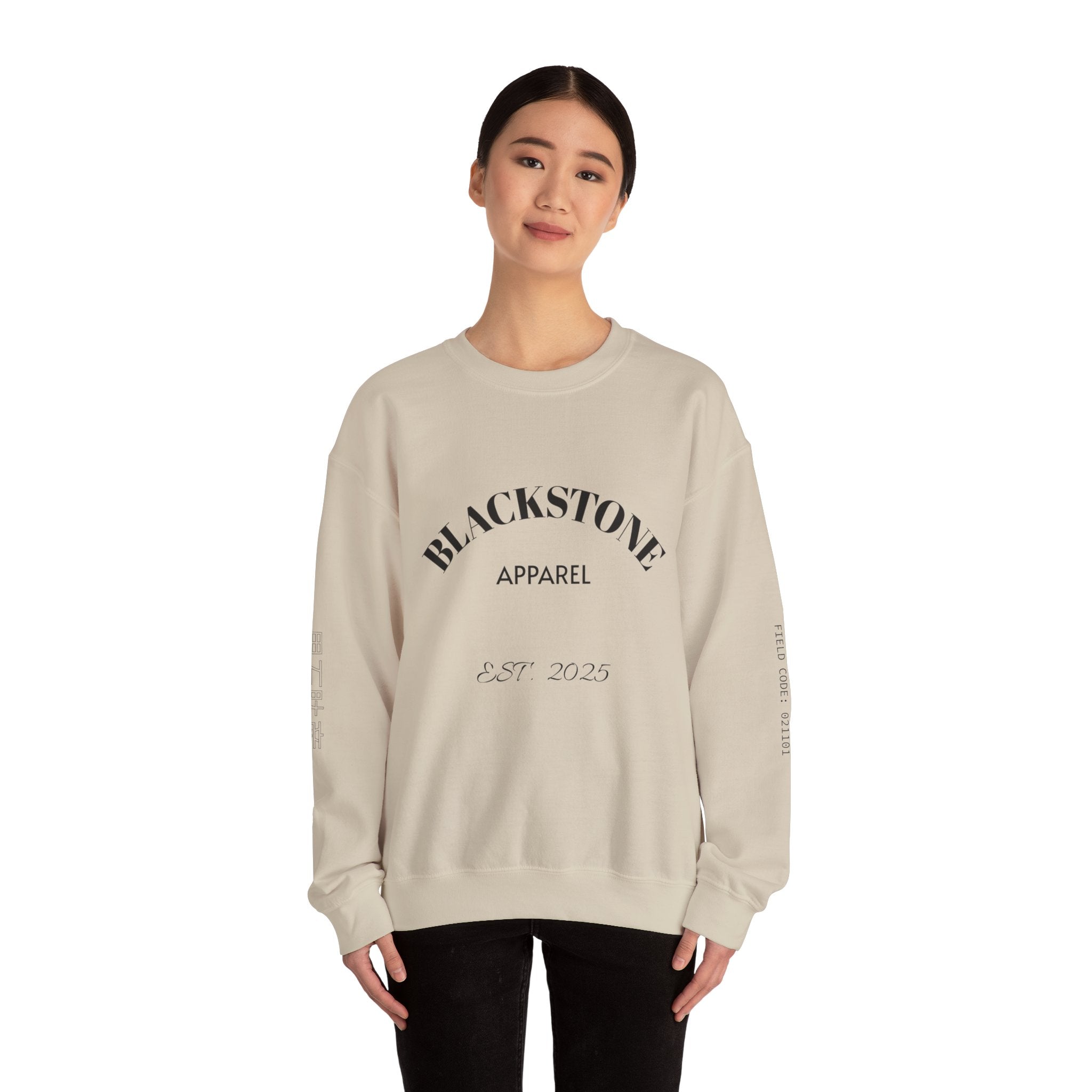 Stylish Crewneck Sweatshirt, Cozy Blackstone Apparel, Gift for Her, Streetwear Fashion, Casual Outfit