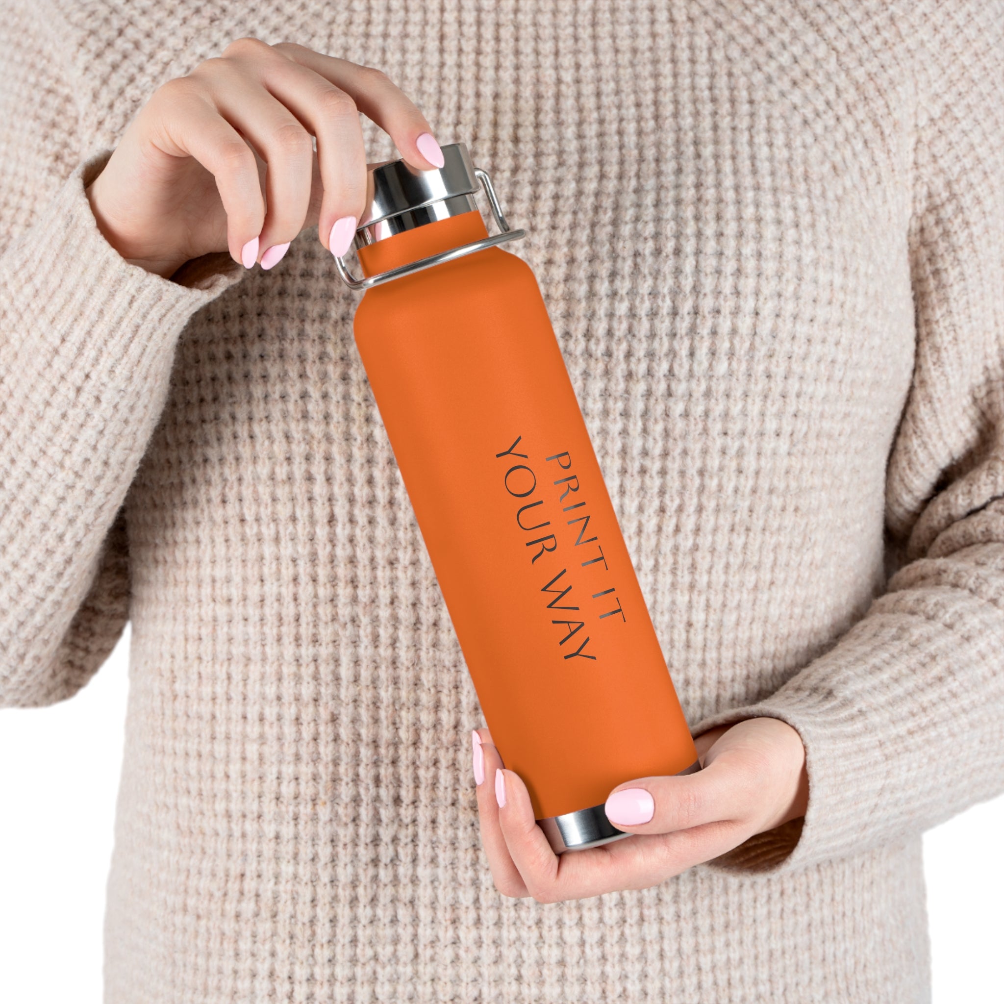 Insulated Water Bottle - Copper Vacuum 22oz, Eco-Friendly Drinkware, Stylish Bottle for Active Lifestyles