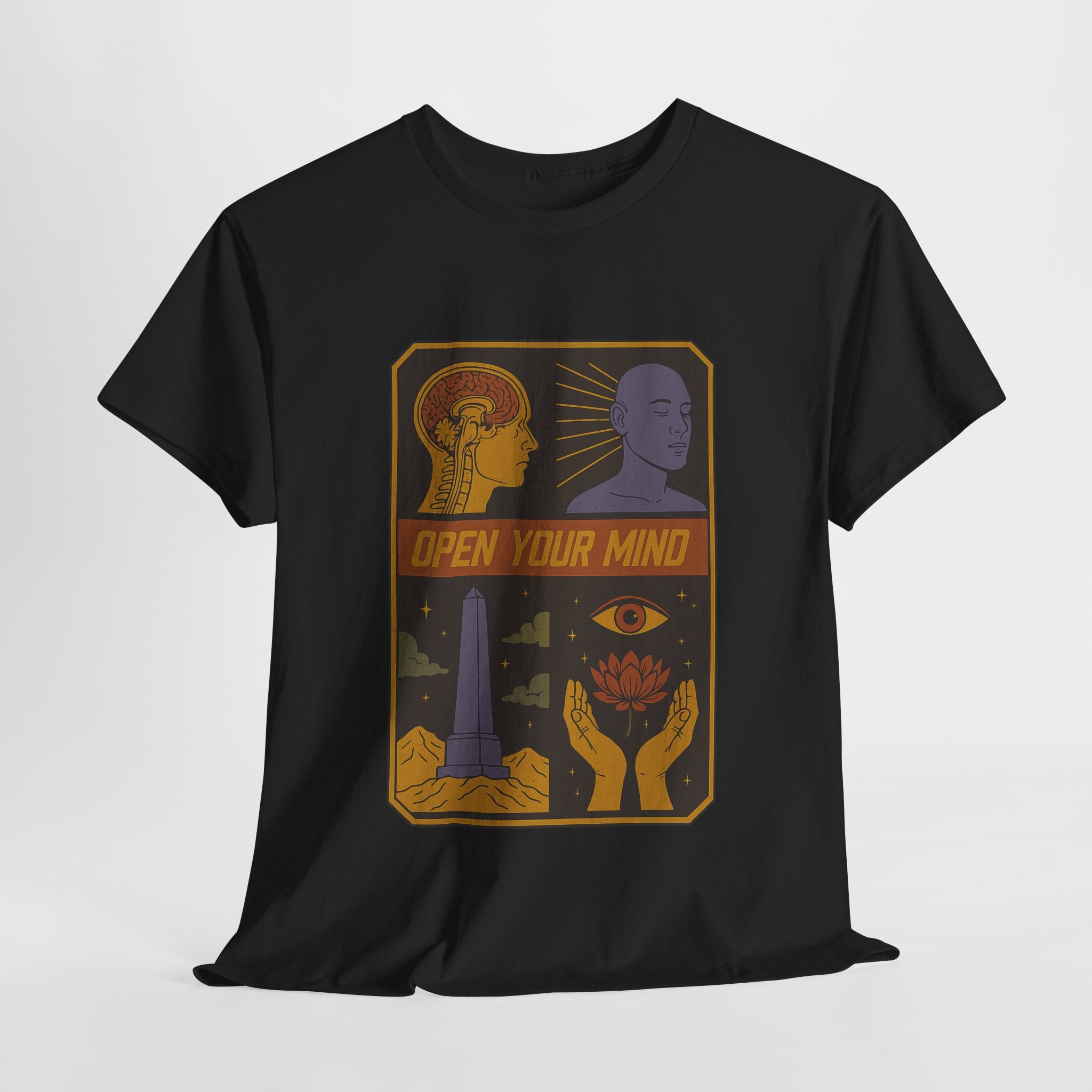 Open Your Mind Graphic Unisex Tee, Inspirational Tshirt, Positive Vibes Shirt, Gift for Him or Her, Mindfulness Clothing