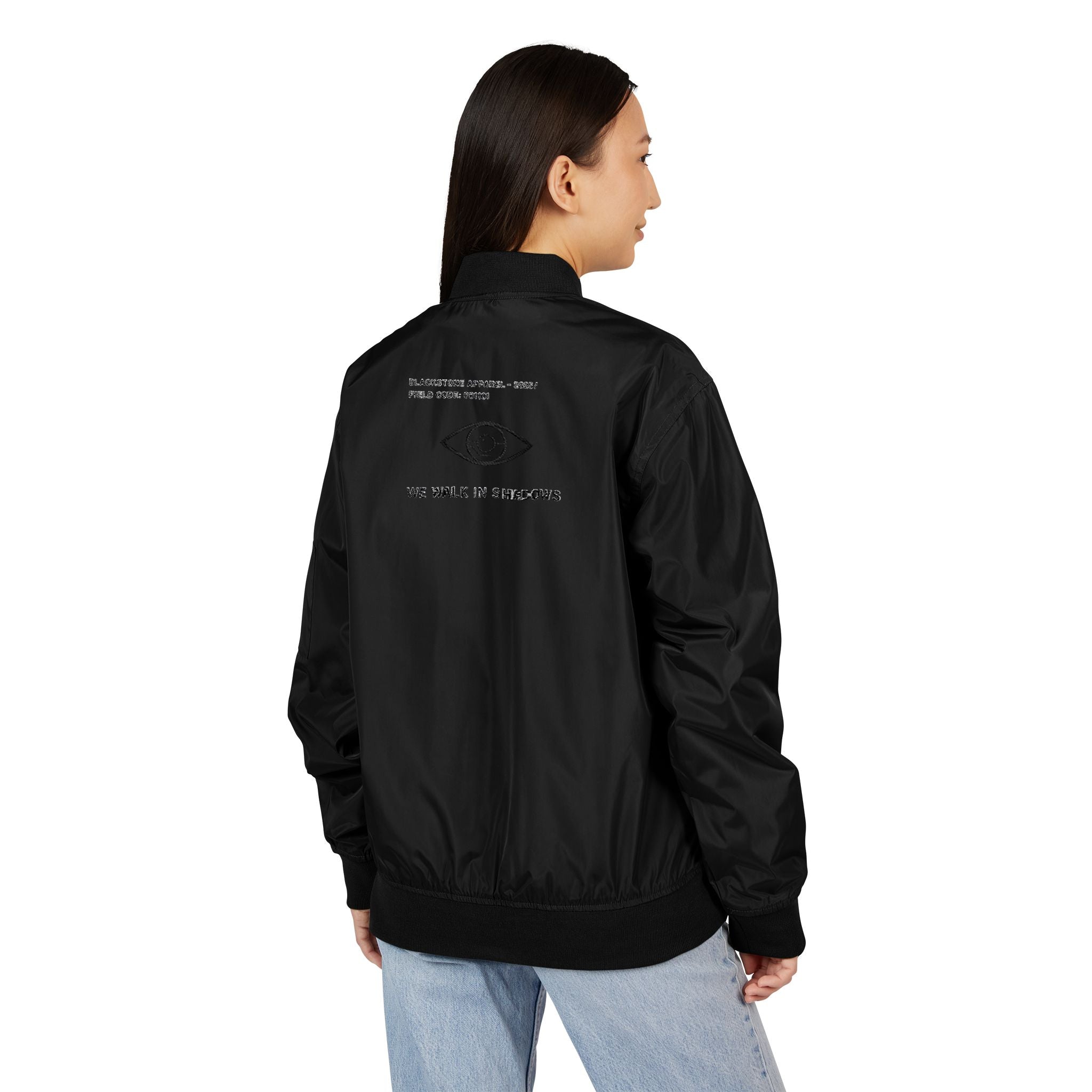 Eco-Friendly Bomber Jacket, Sustainable Embroidered Coat, Upcycled Outerwear, Recycled Fashion Statement, Earth-Friendly Patched Jacket