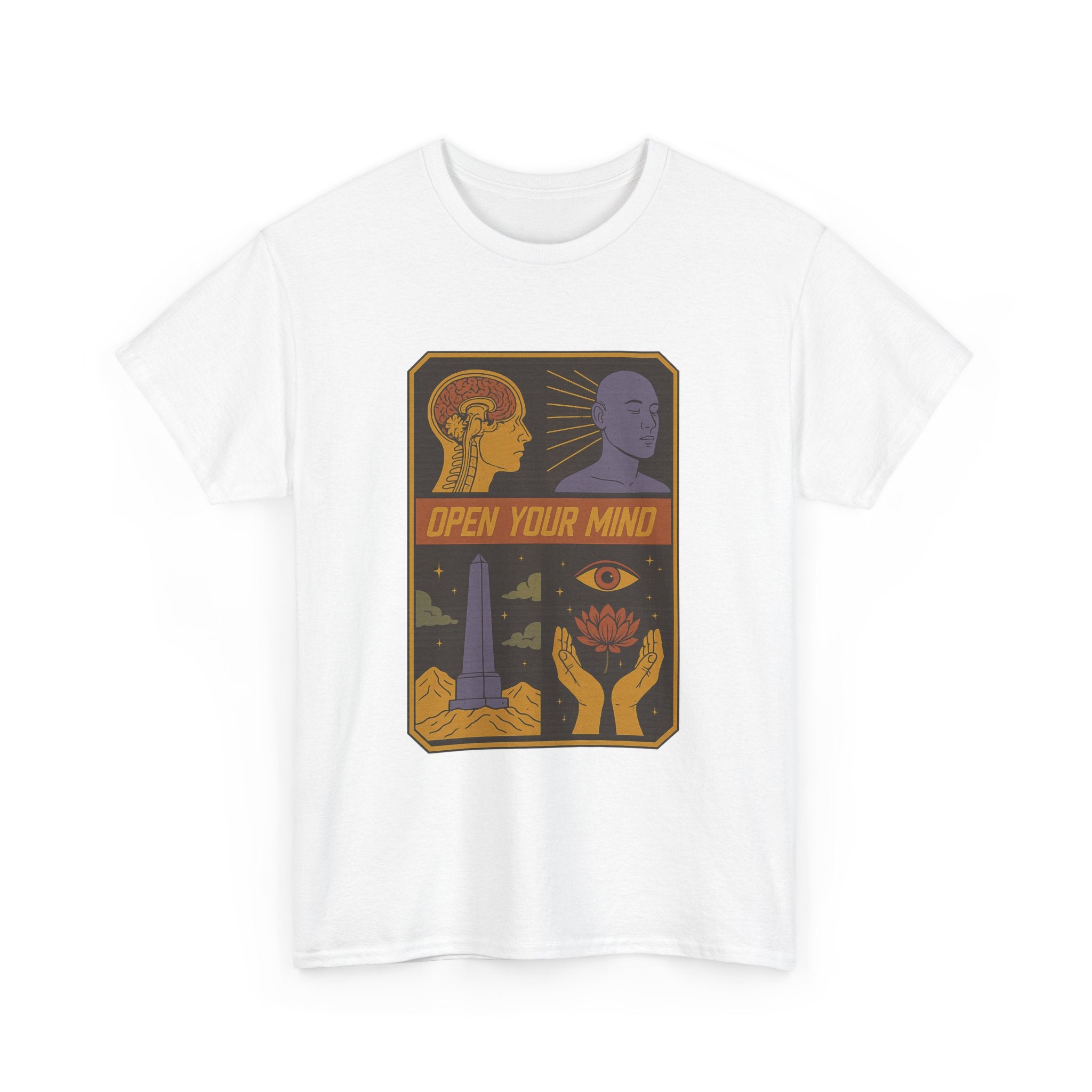 Open Your Mind Graphic Unisex Tee, Inspirational Tshirt, Positive Vibes Shirt, Gift for Him or Her, Mindfulness Clothing