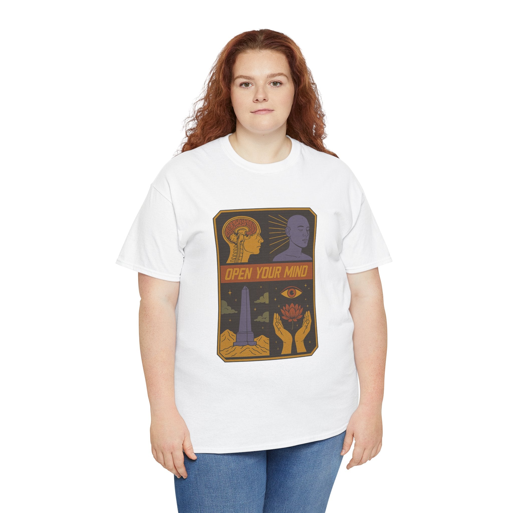 Open Your Mind Graphic Unisex Tee, Inspirational Tshirt, Positive Vibes Shirt, Gift for Him or Her, Mindfulness Clothing