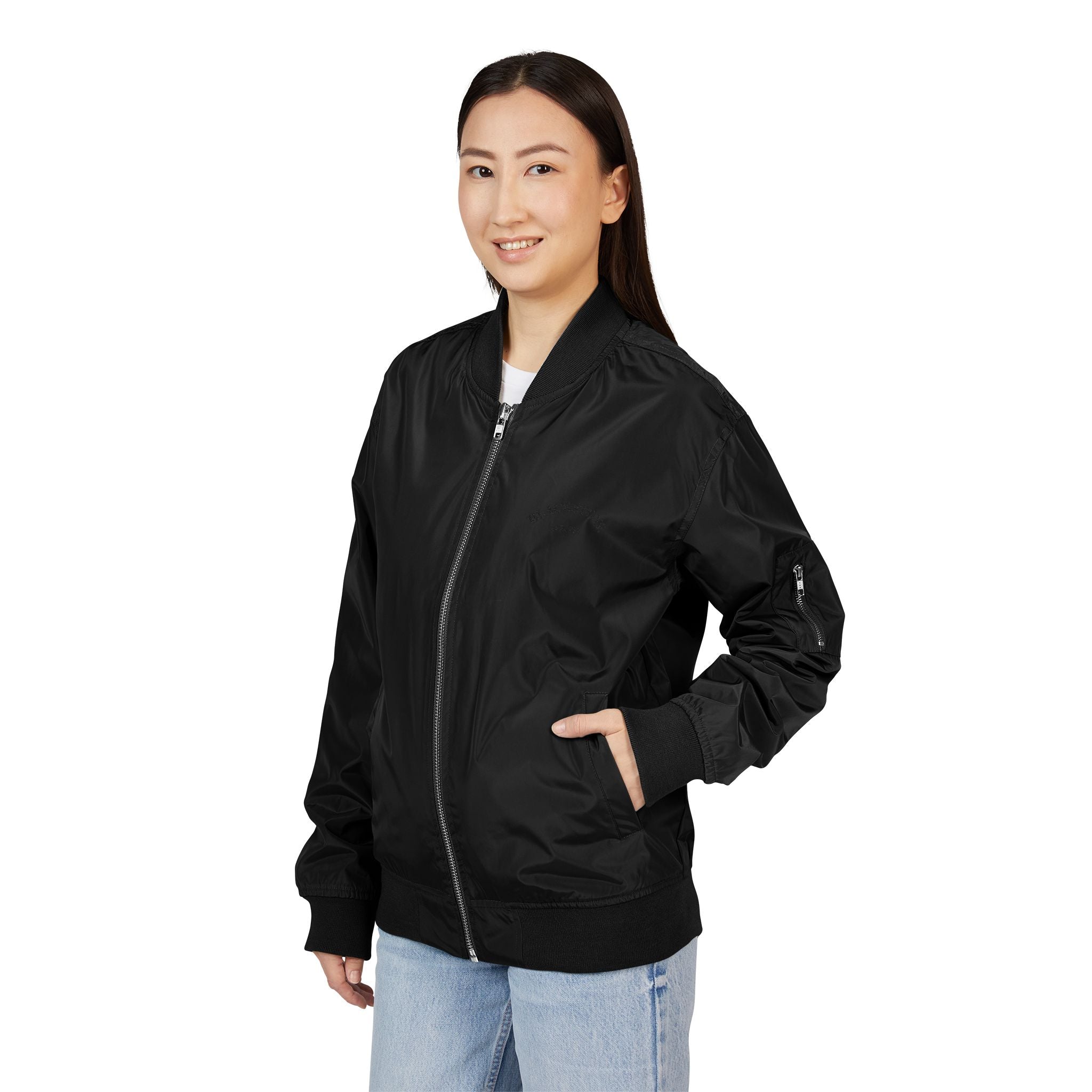 Eco-Friendly Bomber Jacket, Sustainable Embroidered Coat, Upcycled Outerwear, Recycled Fashion Statement, Earth-Friendly Patched Jacket