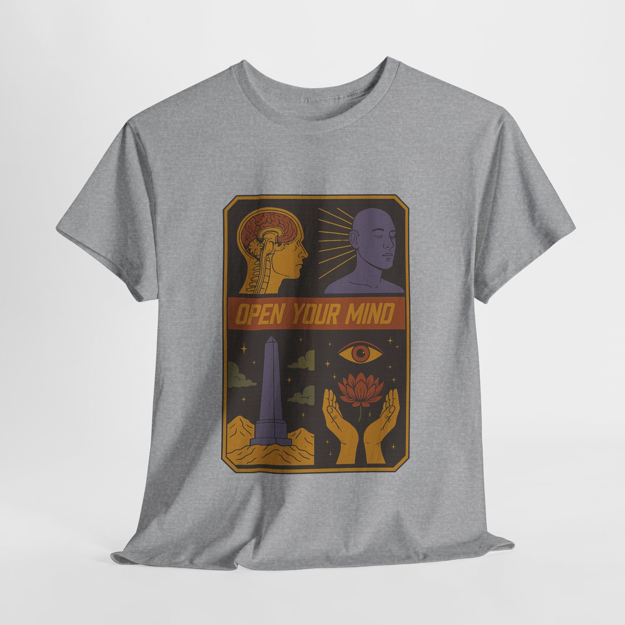 Open Your Mind Graphic Unisex Tee, Inspirational Tshirt, Positive Vibes Shirt, Gift for Him or Her, Mindfulness Clothing