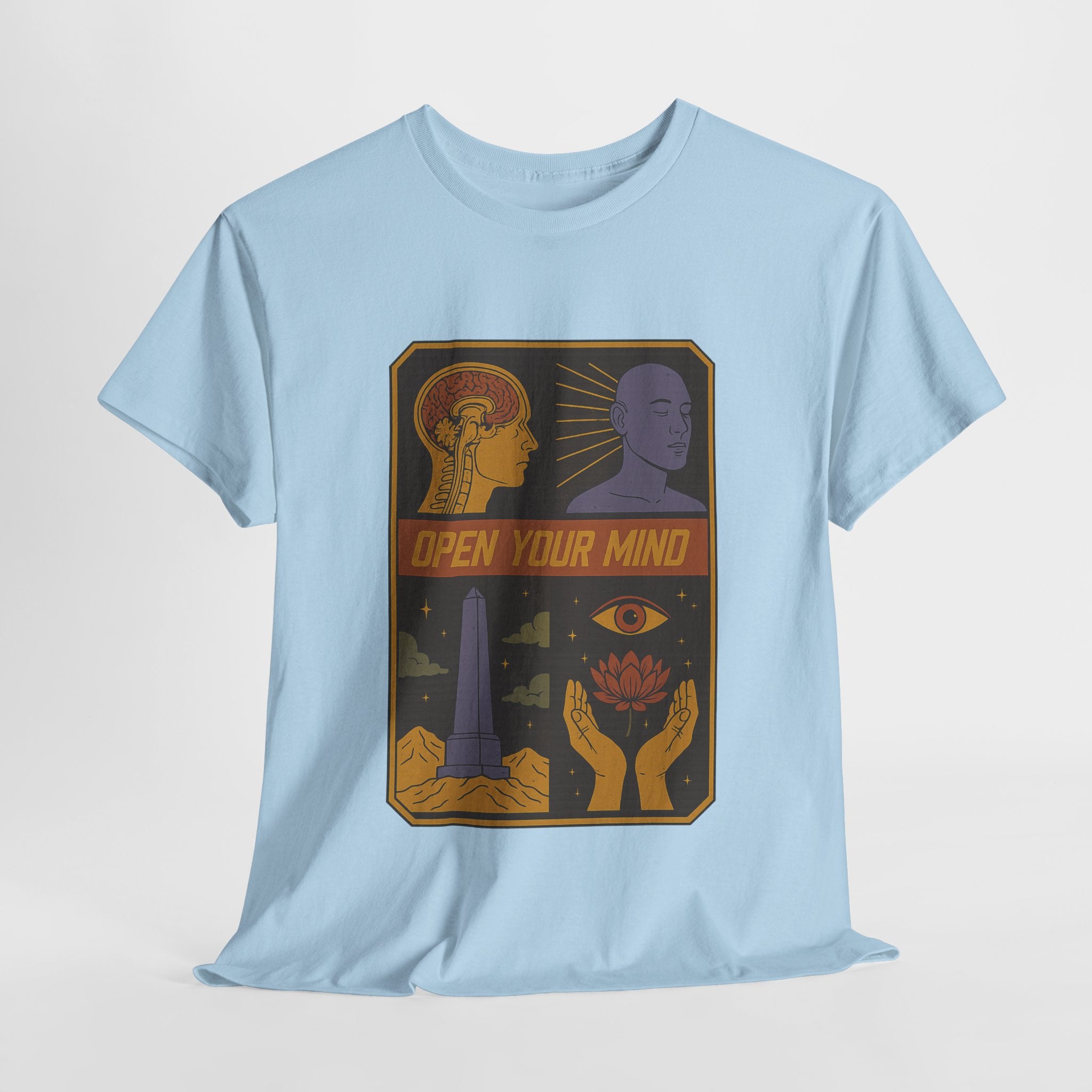 Open Your Mind Graphic Unisex Tee, Inspirational Tshirt, Positive Vibes Shirt, Gift for Him or Her, Mindfulness Clothing