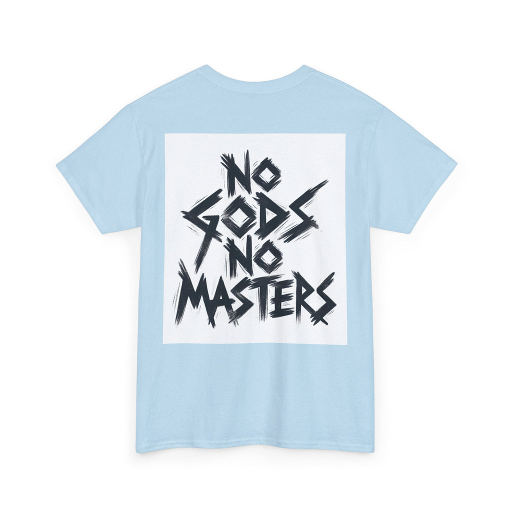 Rebellious Unisex Tee - No Gods No Masters Graphic