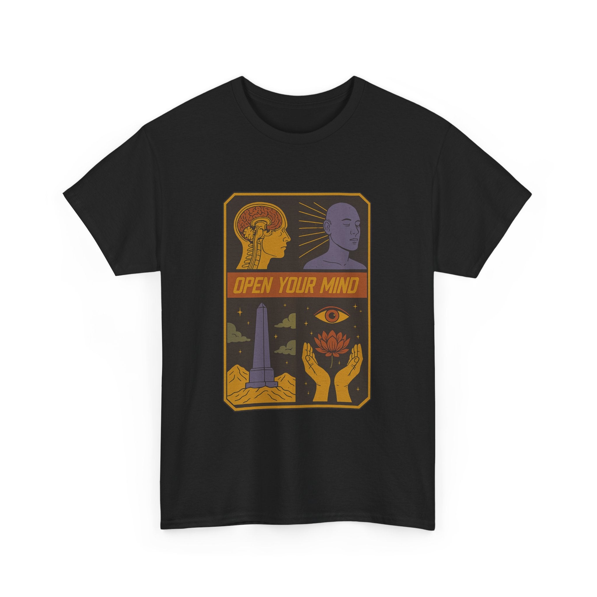 Open Your Mind Graphic Unisex Tee, Inspirational Tshirt, Positive Vibes Shirt, Gift for Him or Her, Mindfulness Clothing