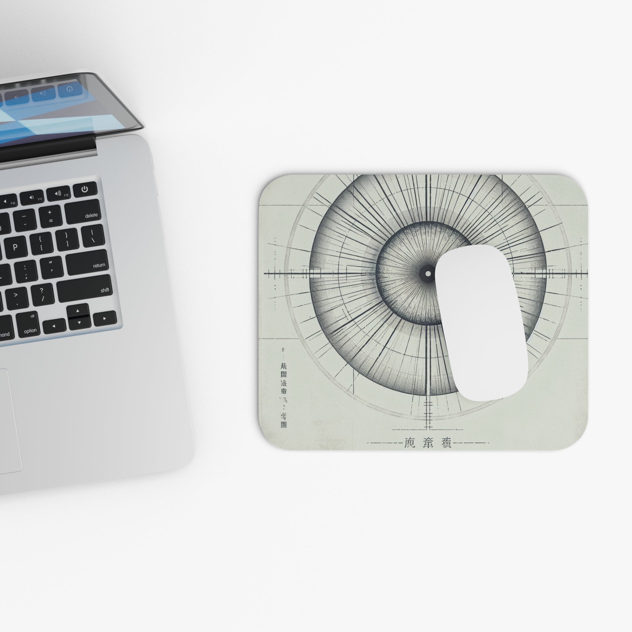 Geometric Mouse Pad, Modern Desk Accessory, Abstract Desk Decor, Rectangle Mouse Mat, Office Gift