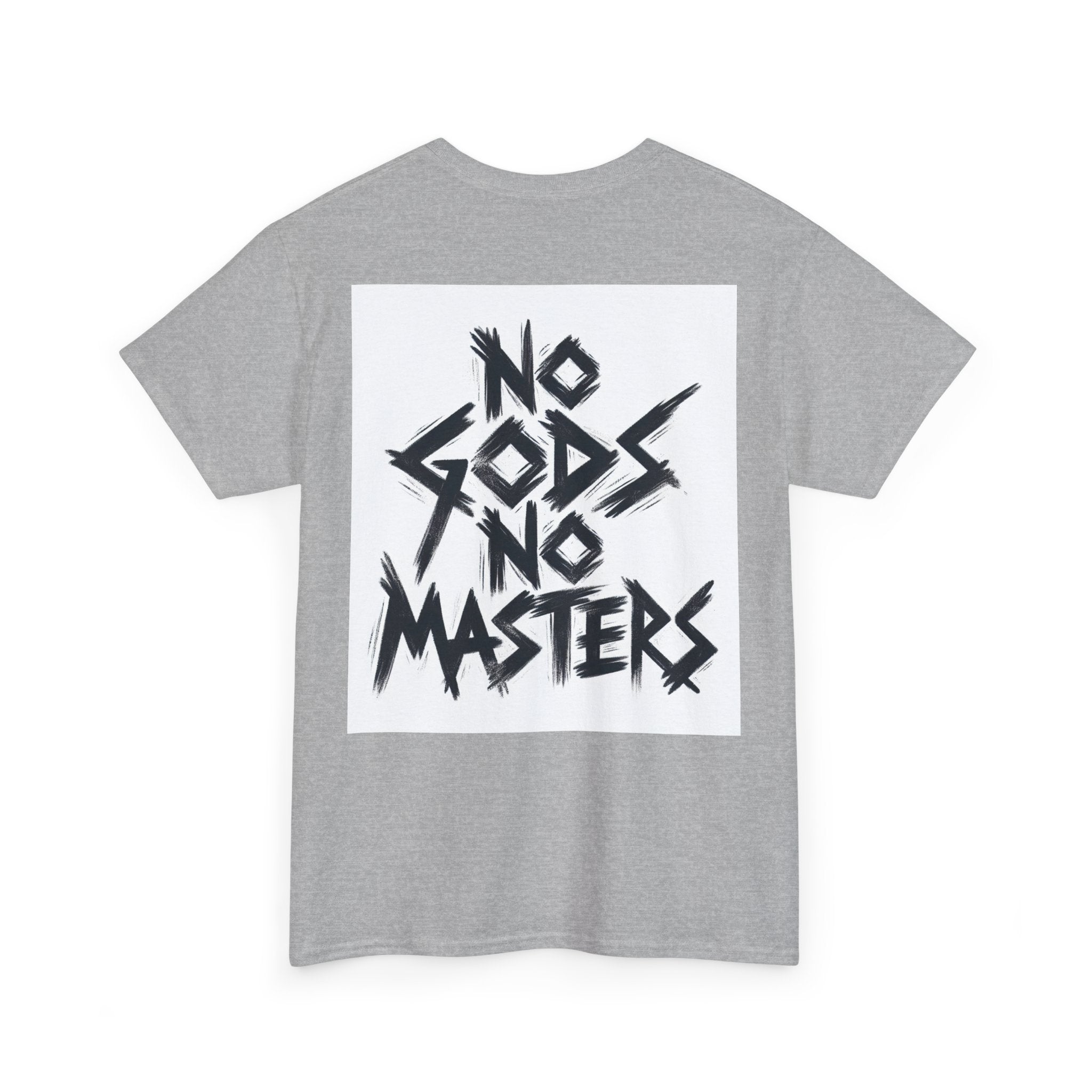 Rebellious Unisex Tee - No Gods No Masters Graphic