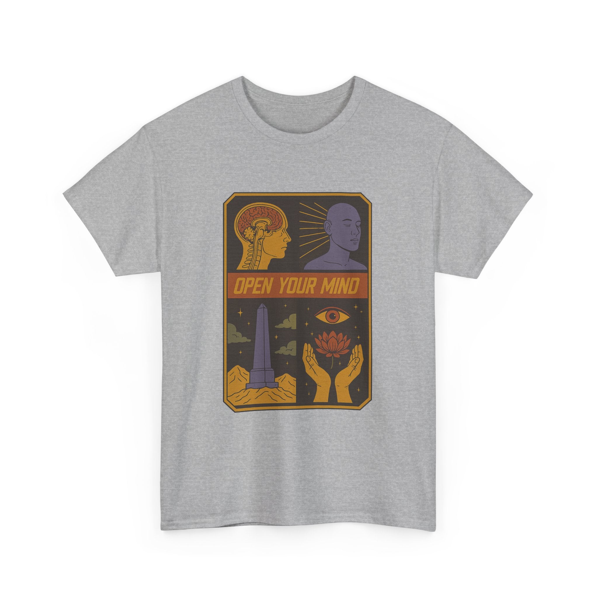 Open Your Mind Graphic Unisex Tee, Inspirational Tshirt, Positive Vibes Shirt, Gift for Him or Her, Mindfulness Clothing