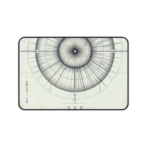 Artistic Desk Mat with Geometric Design