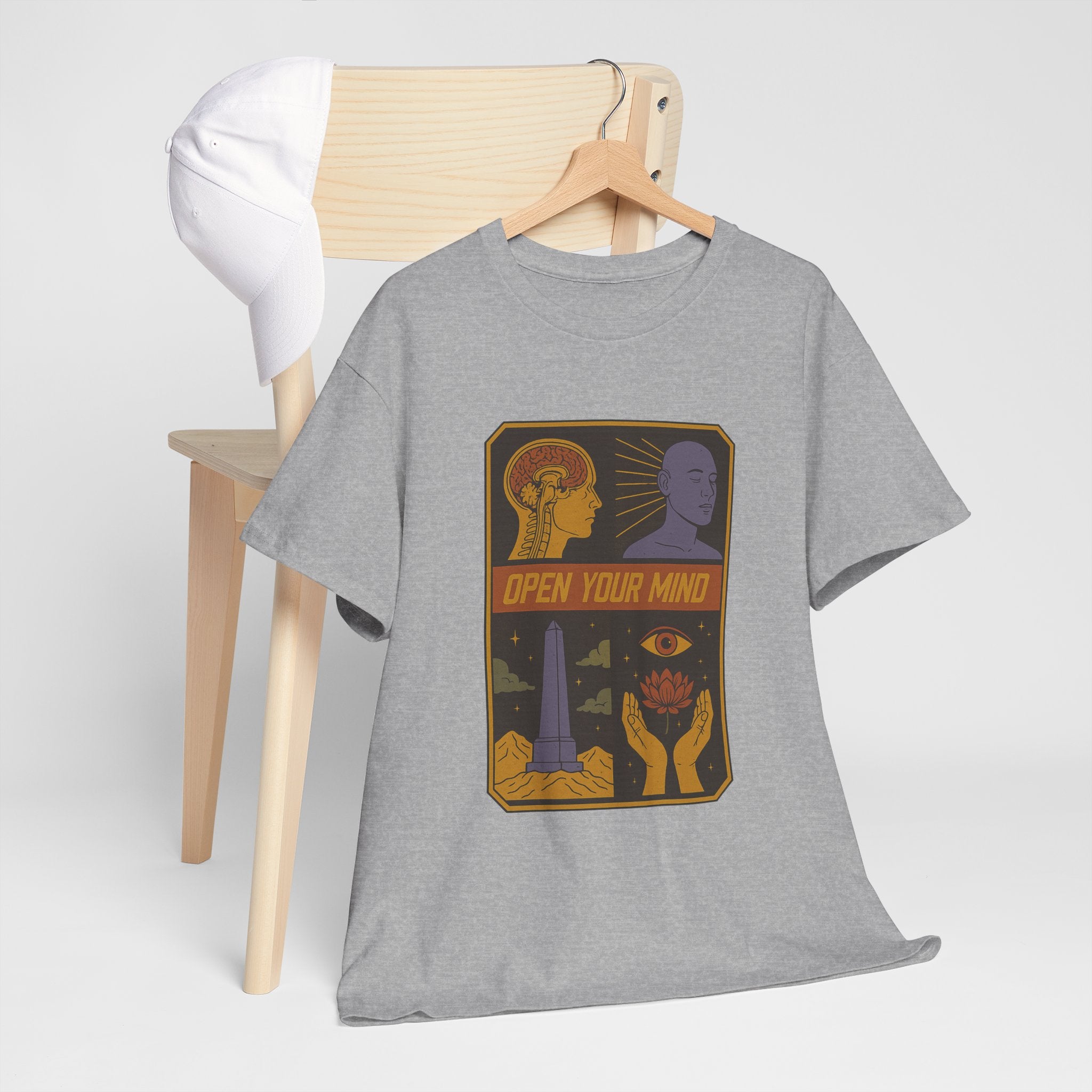 Open Your Mind Graphic Unisex Tee, Inspirational Tshirt, Positive Vibes Shirt, Gift for Him or Her, Mindfulness Clothing