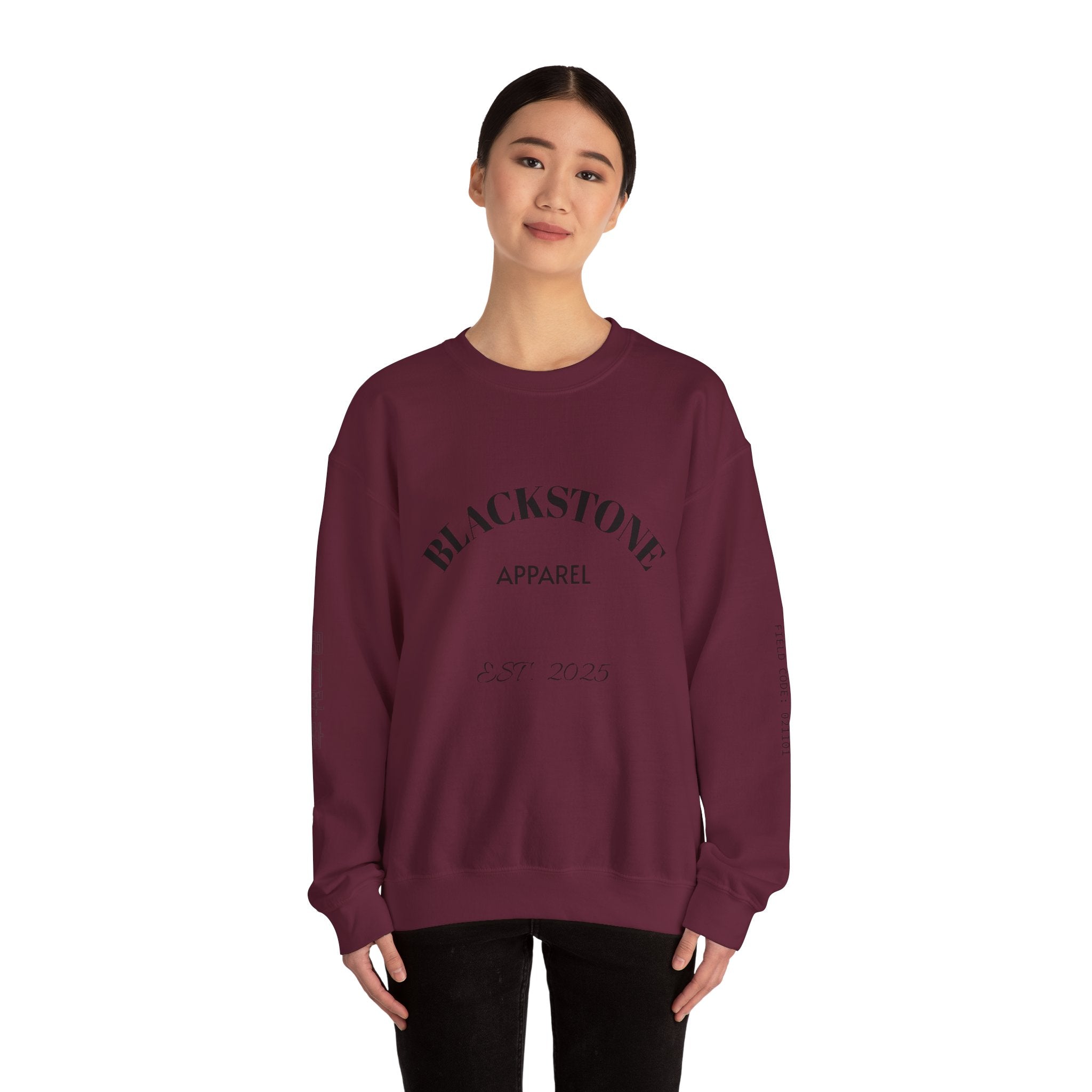Stylish Crewneck Sweatshirt, Cozy Blackstone Apparel, Gift for Her, Streetwear Fashion, Casual Outfit