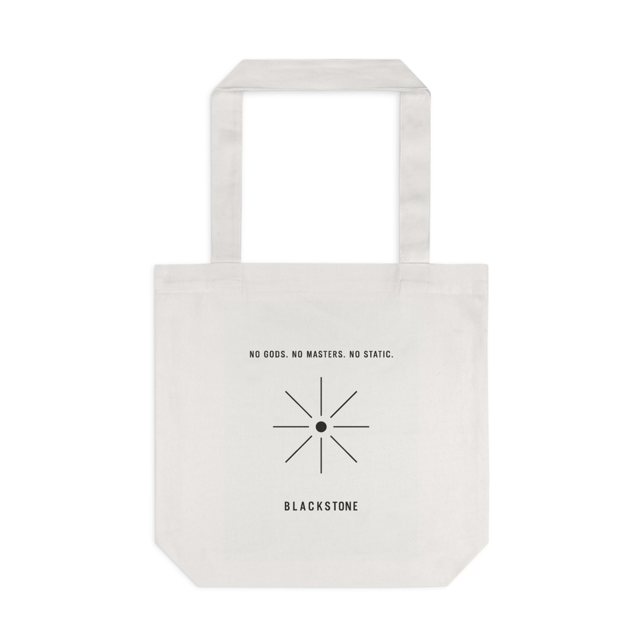 Blackstone's White Cotton Tote Bag - Inspirational Eco-Friendly Carryall, Perfect for Everyday Use, Shopping, Gift Giving, Outdoor Adventures