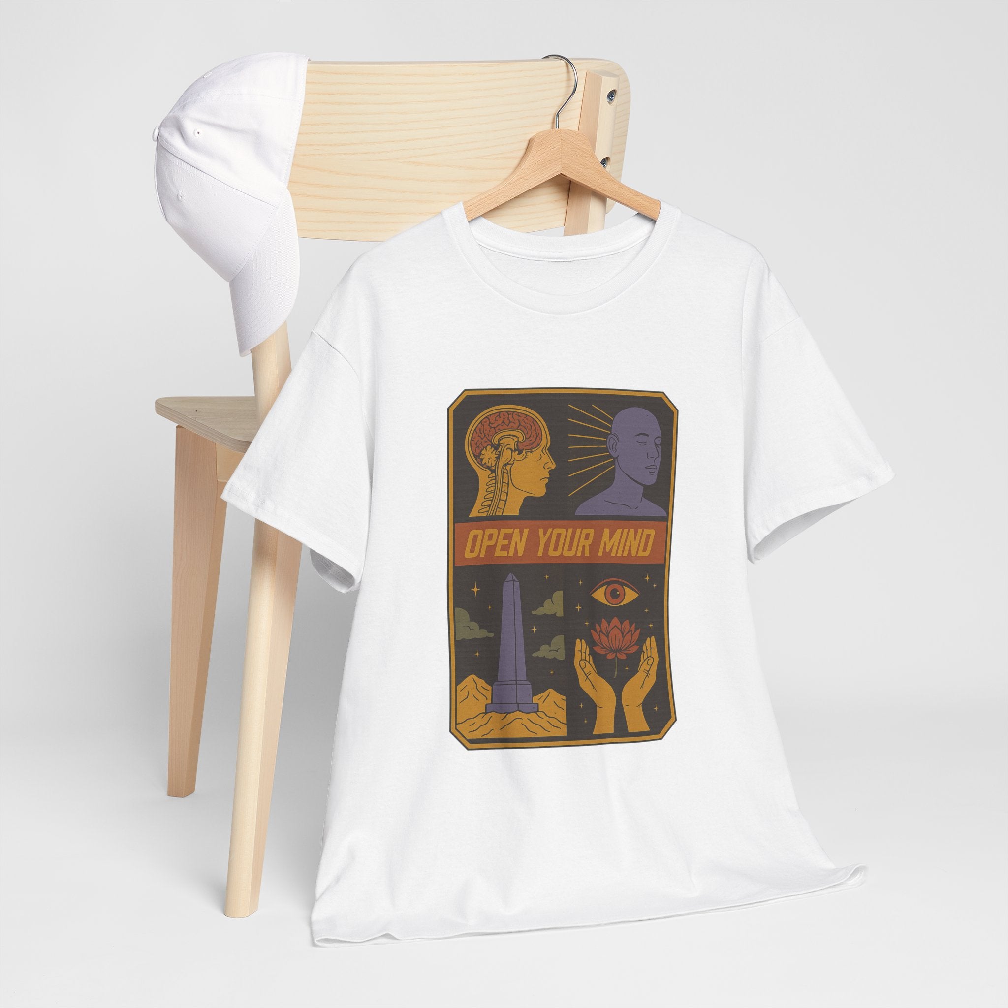 Open Your Mind Graphic Unisex Tee, Inspirational Tshirt, Positive Vibes Shirt, Gift for Him or Her, Mindfulness Clothing