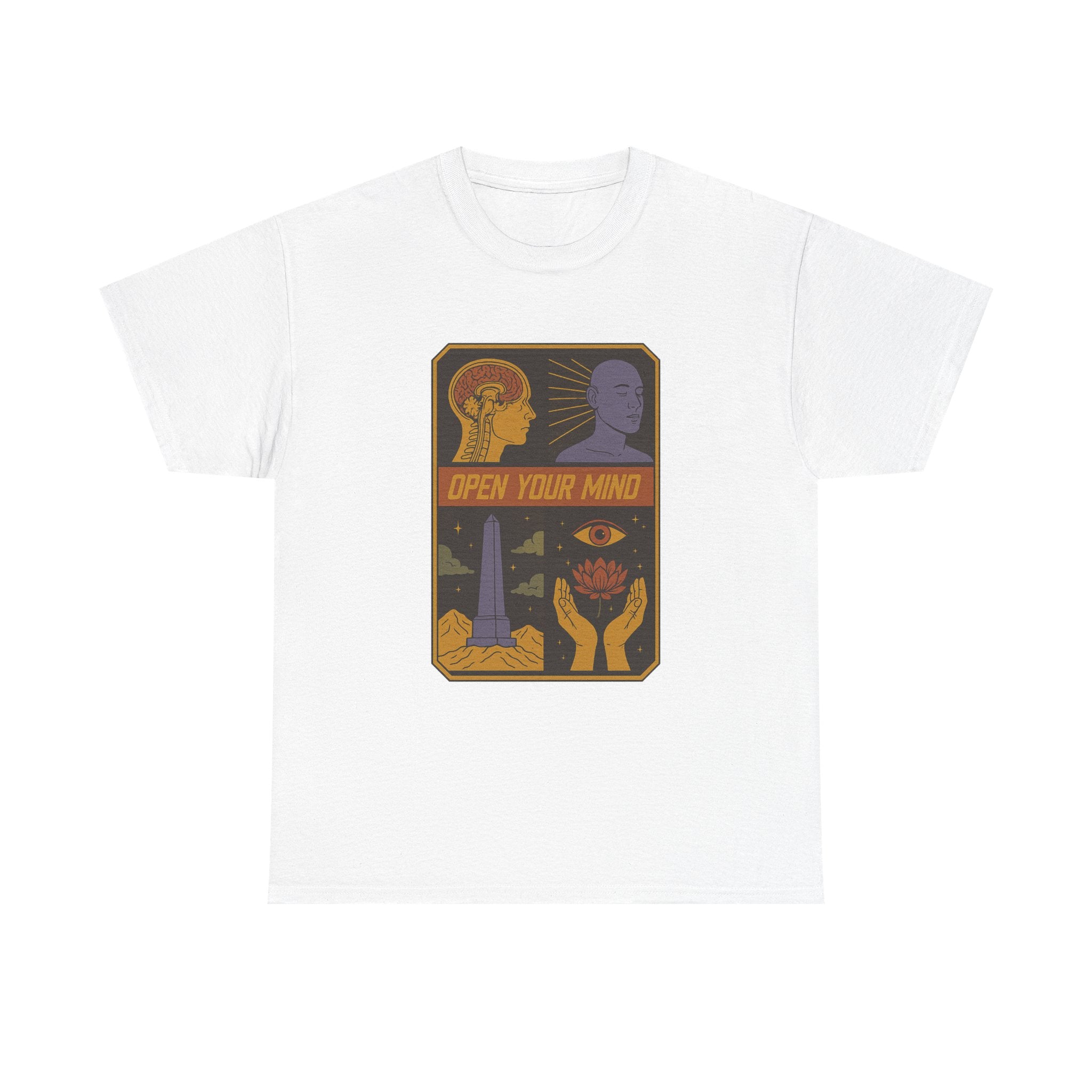 Open Your Mind Graphic Unisex Tee, Inspirational Tshirt, Positive Vibes Shirt, Gift for Him or Her, Mindfulness Clothing