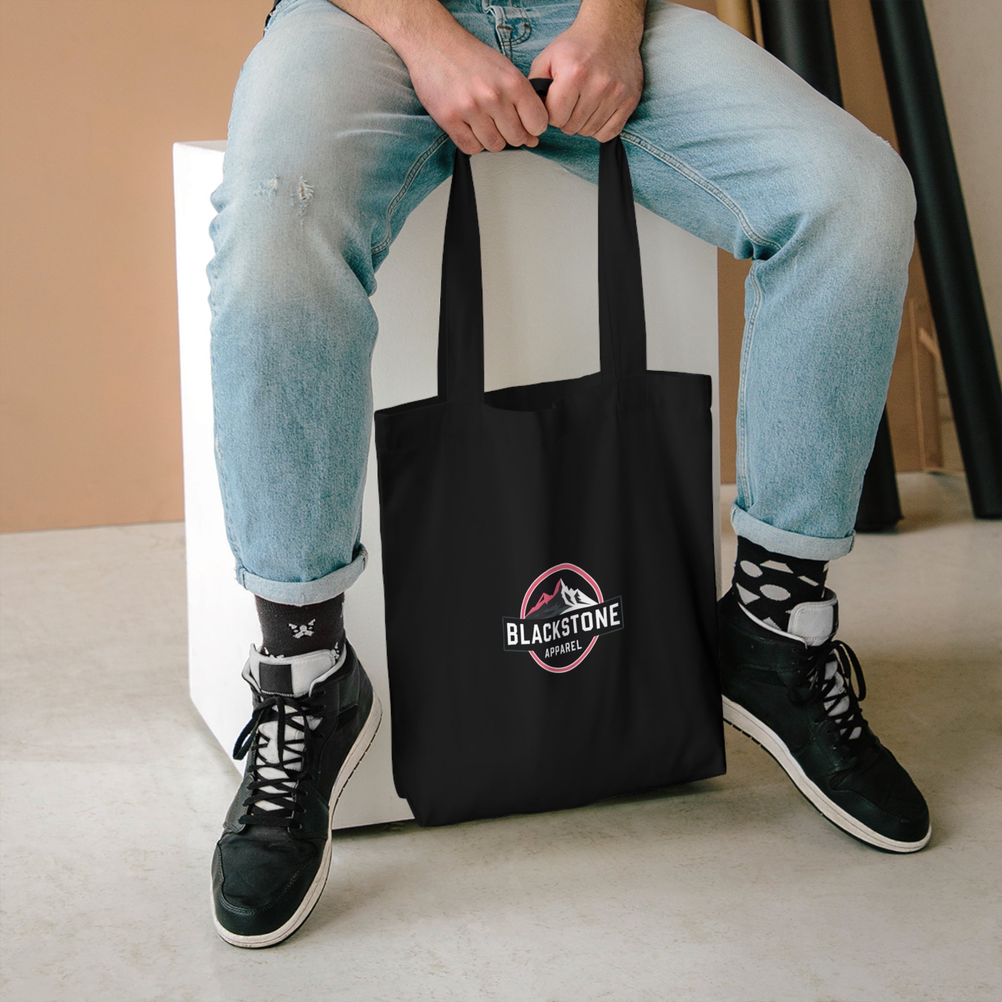 Blackstone's Black Cotton Tote Bag - See Without Fear Design, Eco-Friendly Shopping Bag, Fashion Tote for Everyday Use, Gift for Artists & [...]