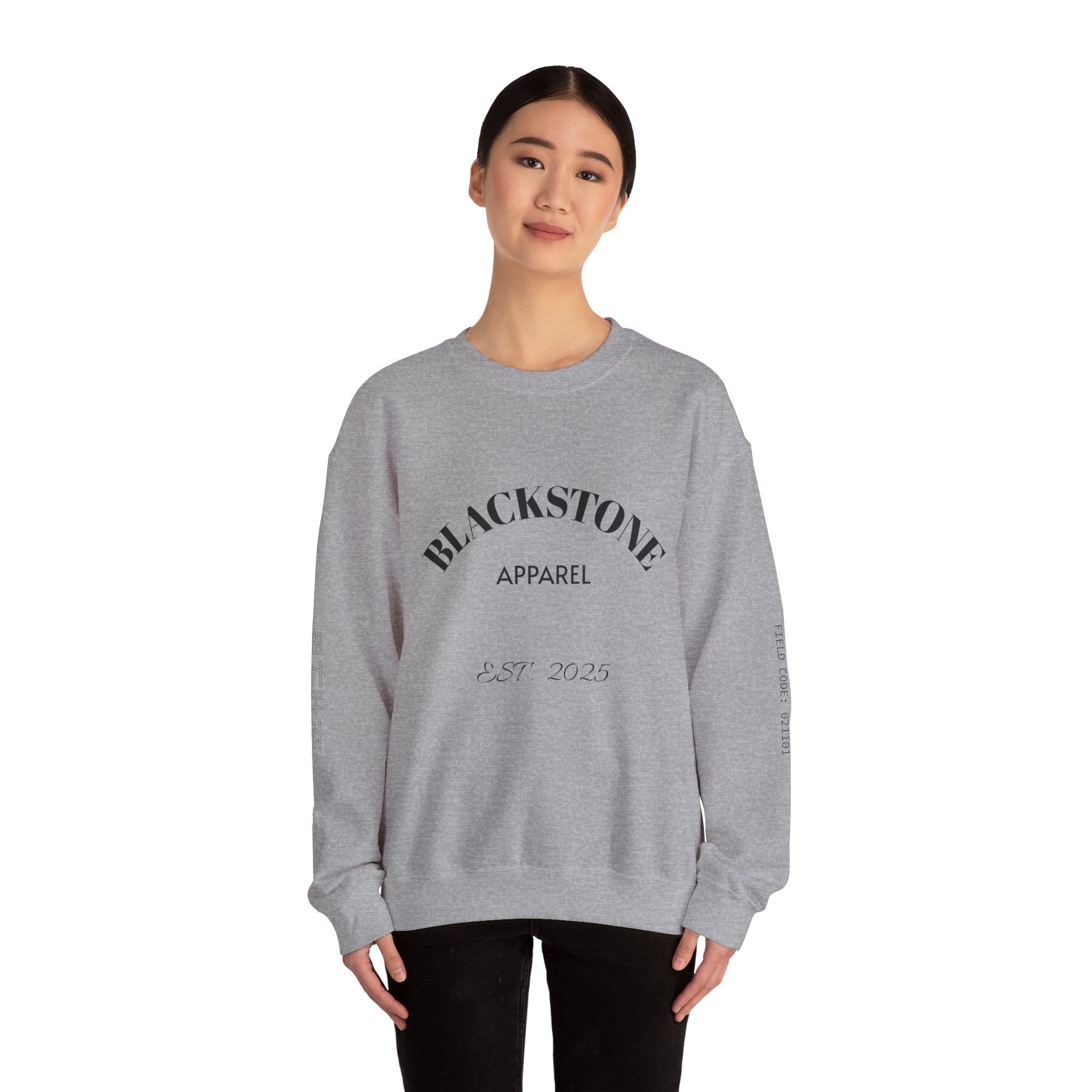 Stylish Crewneck Sweatshirt, Cozy Blackstone Apparel, Gift for Her, Streetwear Fashion, Casual Outfit