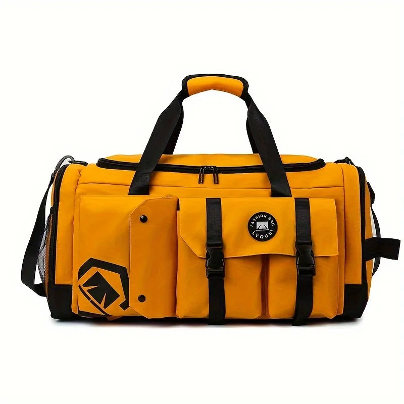Travel Backpack with Wet/Dry Separation Yellow-0