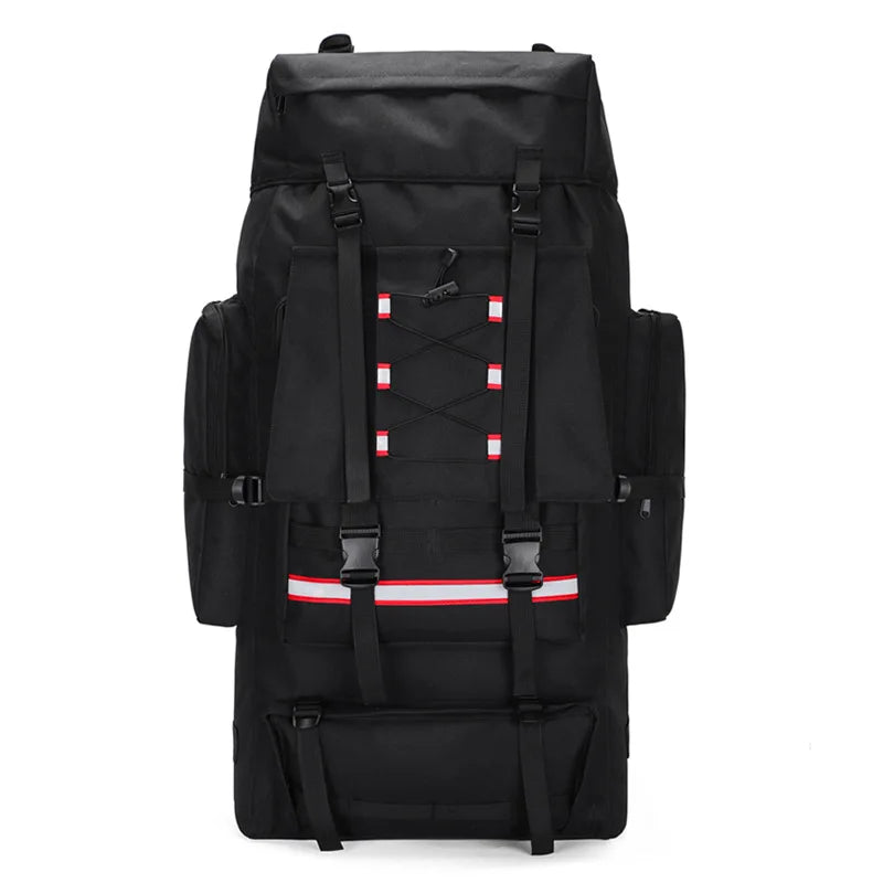 Tactical Hiking Backpack Molle Rucksack Black-0
