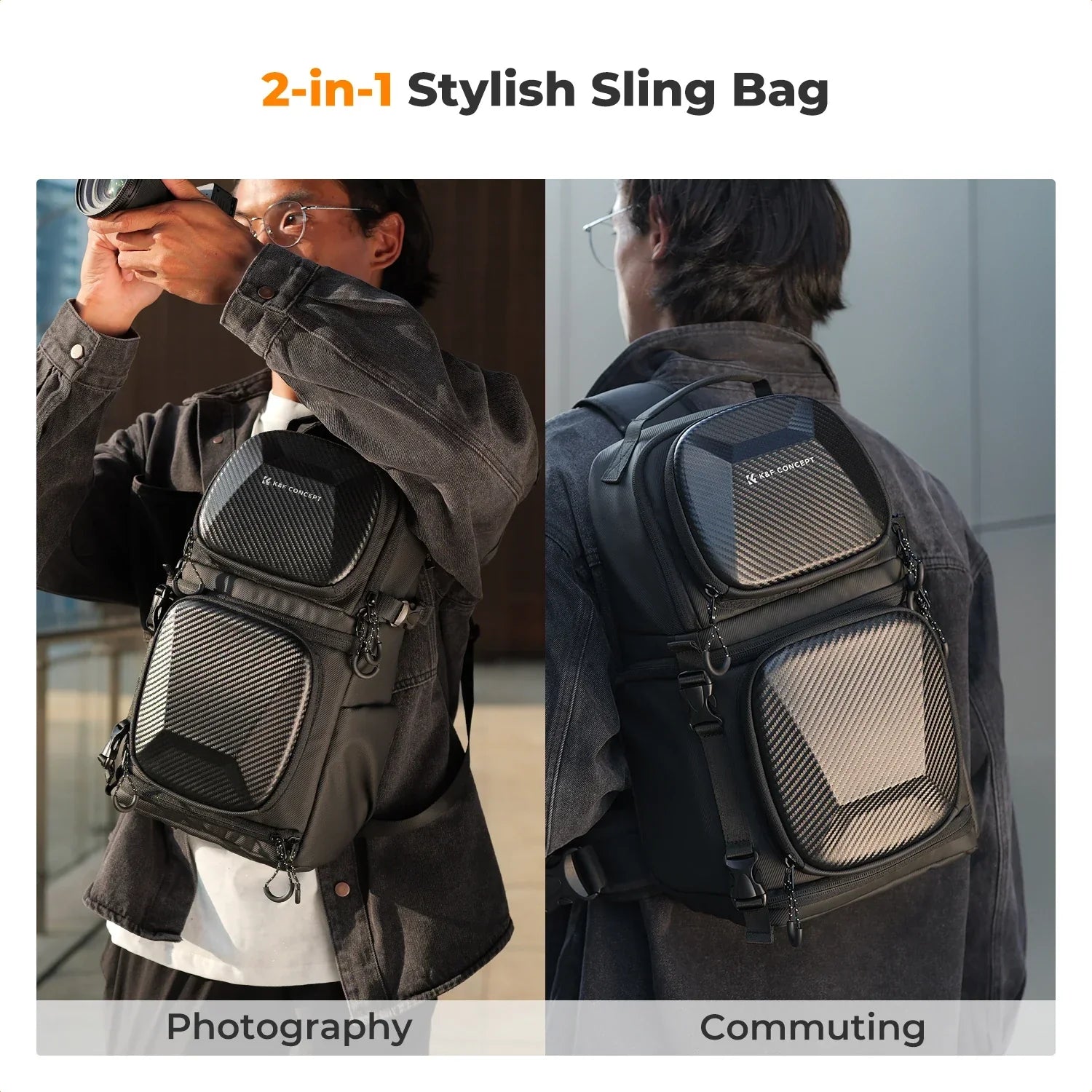 10L Hardshell Camera Sling Bag Grey-2