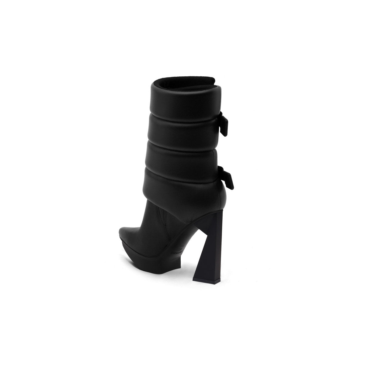 Puffy Leather Platform Boots-3