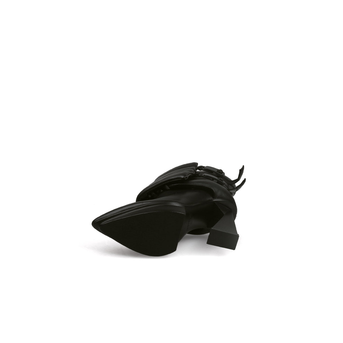 Puffy Leather Platform Boots-4